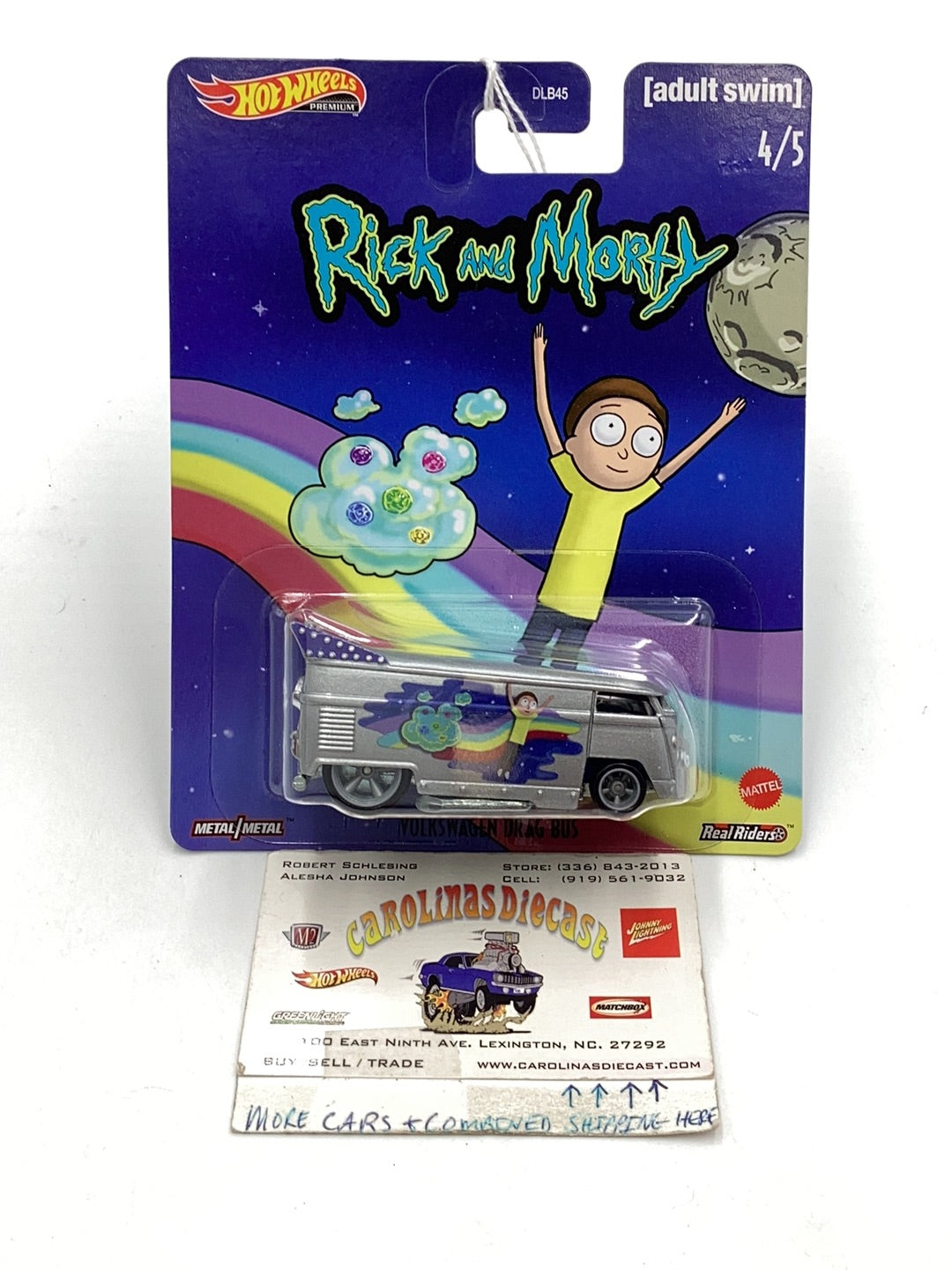 Hot wheels pop culture Rick and Morty 4/5 Volkswagen drag bus 271H