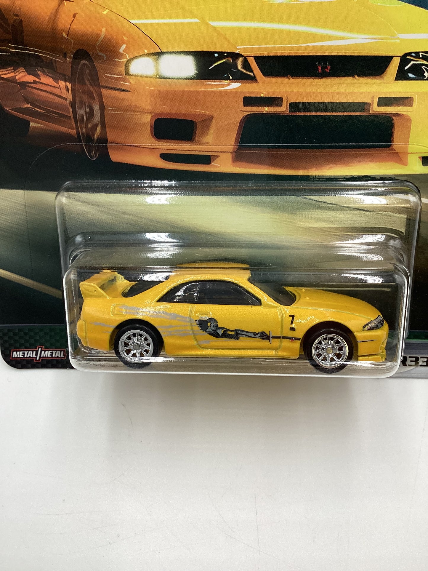 Hot Wheels Premium Fast & Furious Original Fast #5 Nissan Skyline GT-R BCNR33 Yellow W/Protector