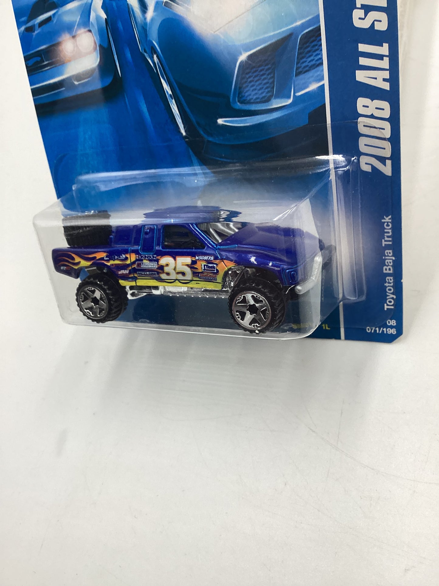 2008 Hot Wheels All Stars #71 Toyota Baja Truck Blue