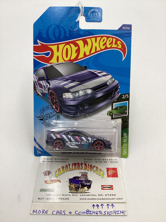 2020 Hot wheels Speed Blur #97  Custom 01 Acura Integra GSR Purple 108A