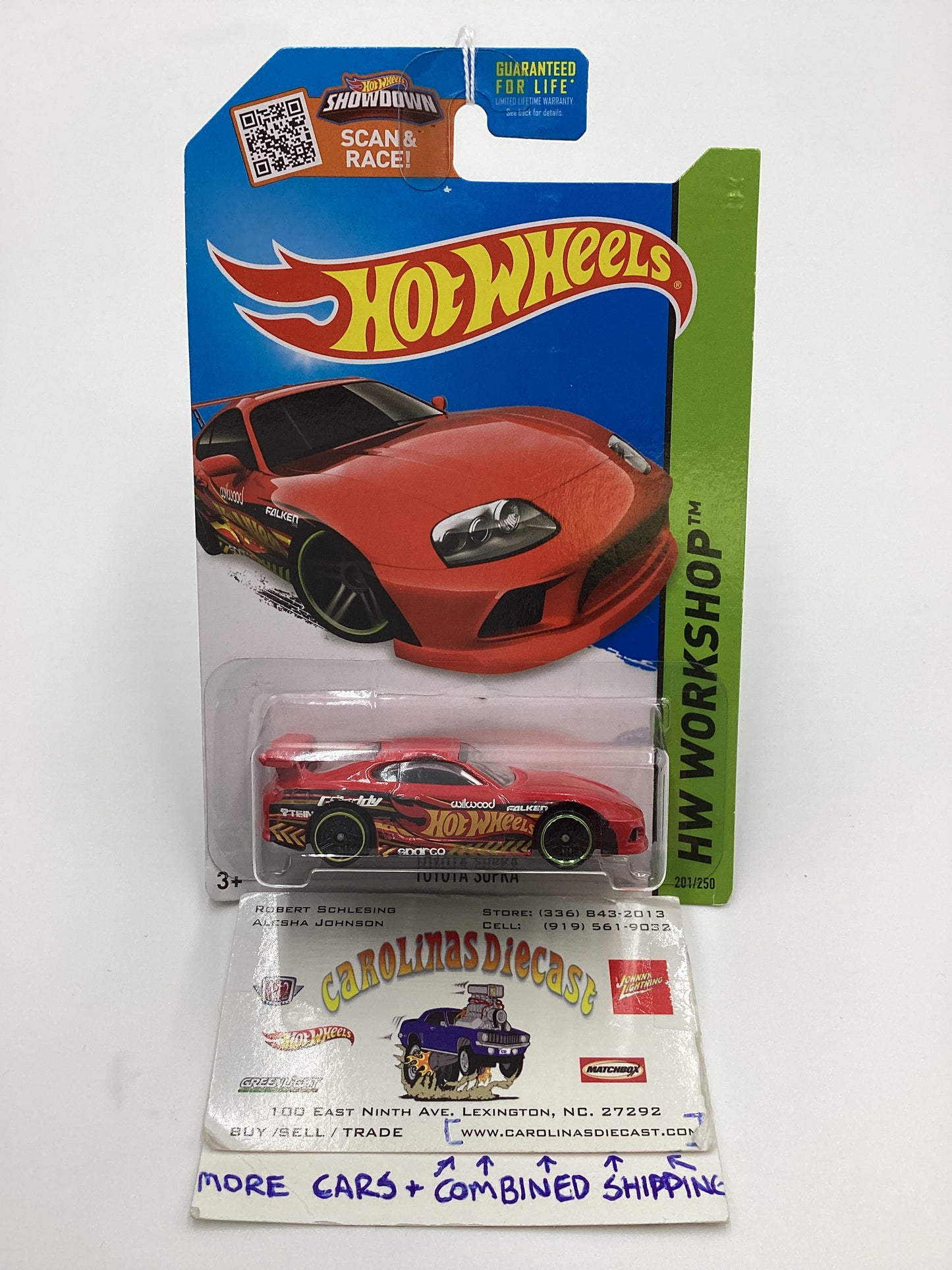 2015 Hot wheels #201 Red Toyota Supra