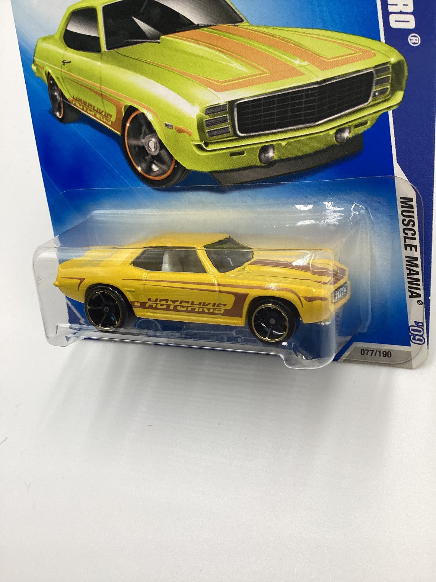 2009 Hot wheels #077 69 Camaro Yellow Hotchkiss Walmart Exclusive 239A