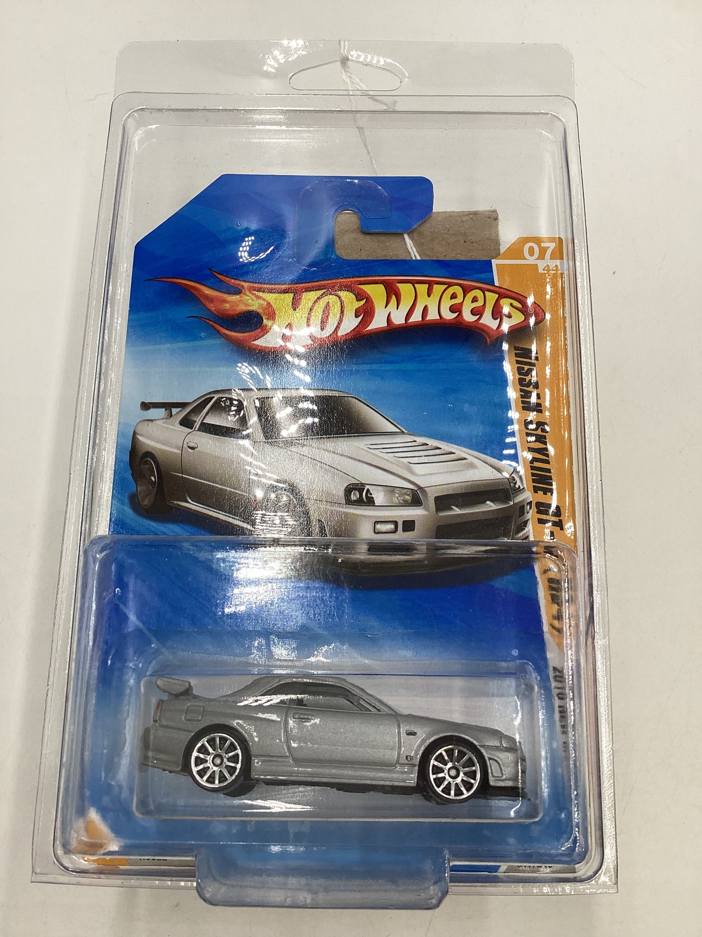 2010 Hot Wheels #007 Silver Nissan Skyline GT-R R34 W/Protector