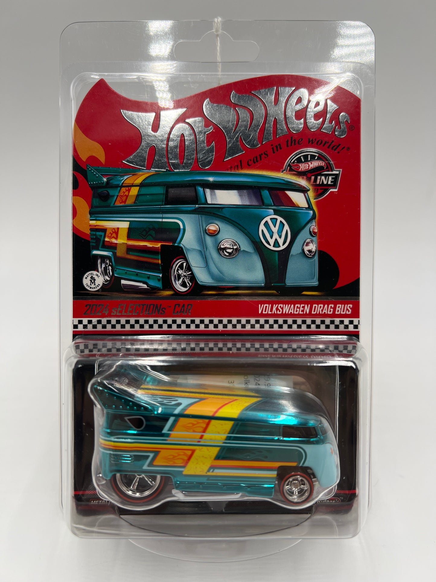 2024 Hot Wheels RLC sELECTIONs Car Volkswagen Drag Bus Blue W/Protector