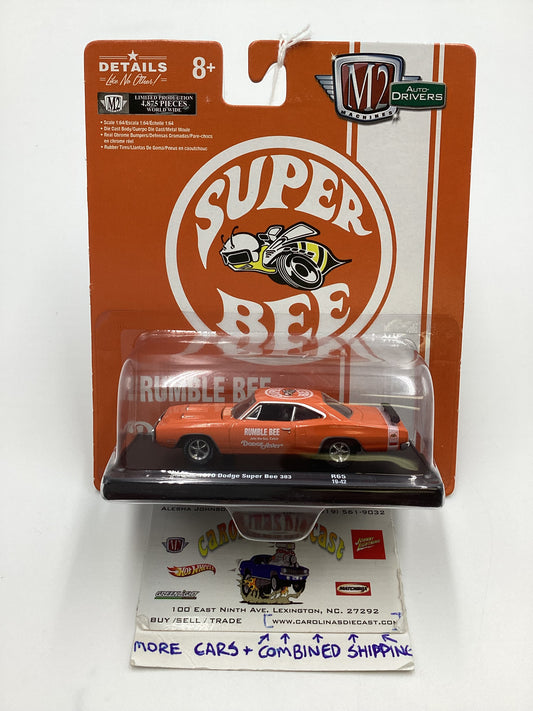 M2 Machines Auto Drivers Superbee 1970 Dodge Super Bee 383 R66 Orange 195E