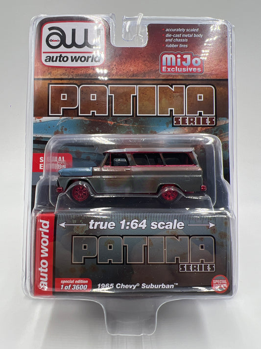 Auto World Mijo Exclusives Ultra Red CHASE Patina Series 1965 Chevy Suburban