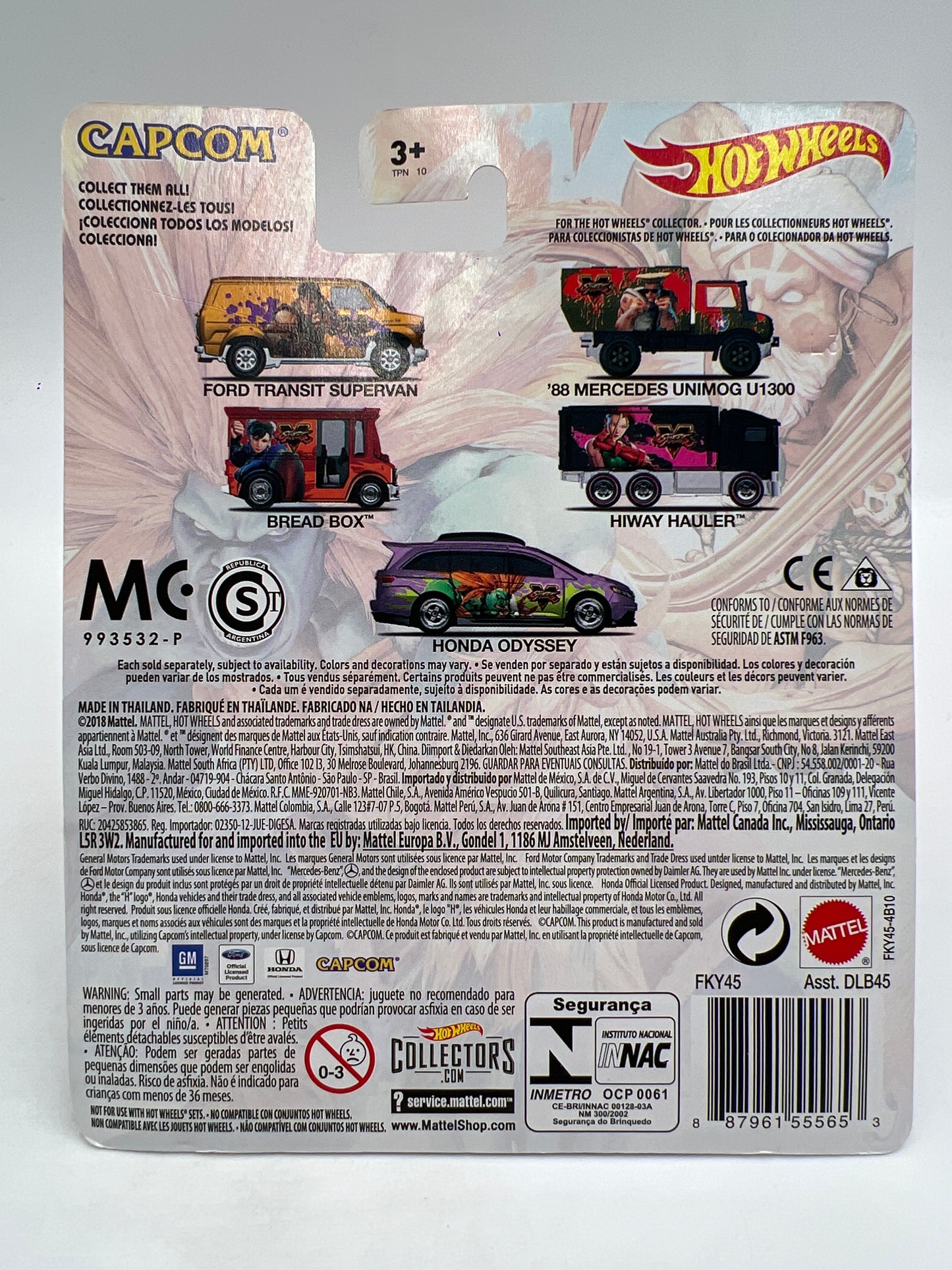 Hot Wheels Premium Capcom Street Fighter #5 Honda Odyssey Purple W/Protector