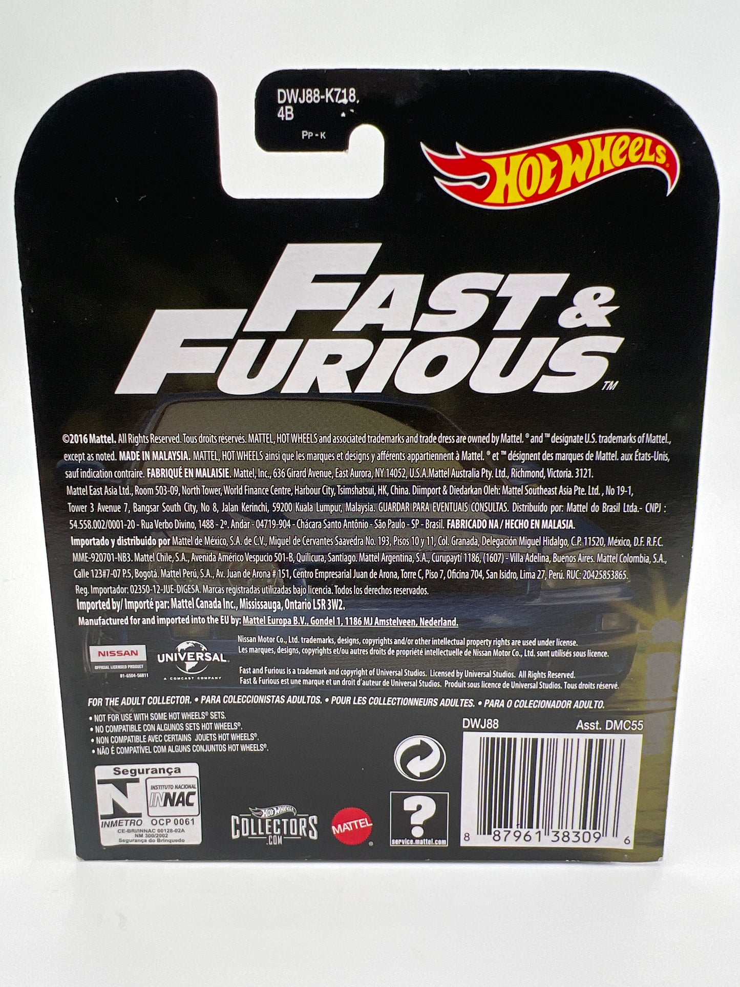 Hot Wheels Retro Entertainment Fast & Furious Nissan Skyline GT-R R34 Blue W/Protector