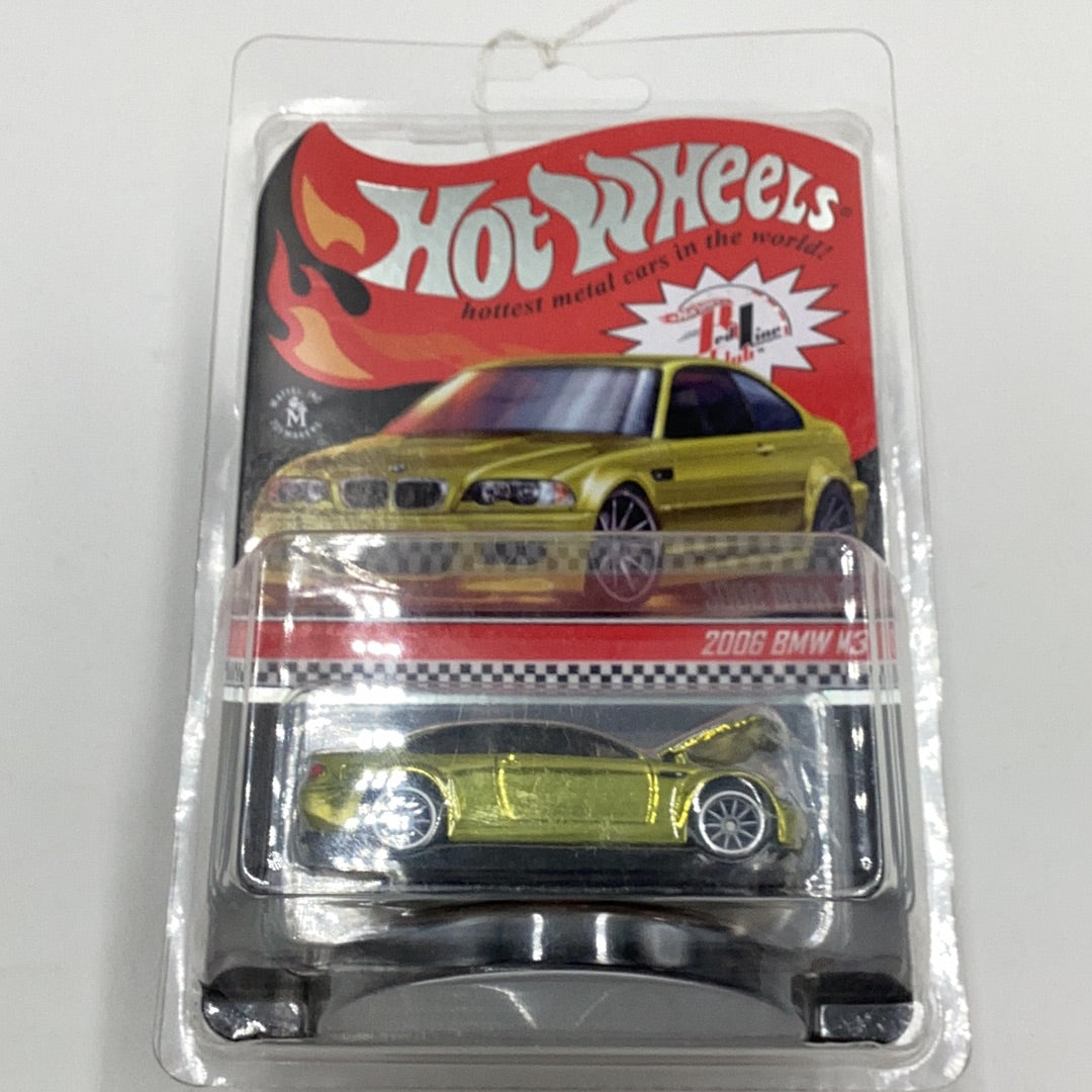 Hot wheels redline club 2006 BMW M3 Gold 14456/20000 with protector