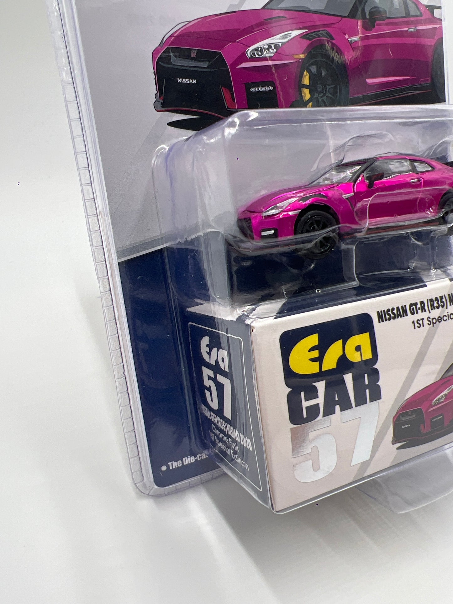 Era Car USA Exclusive 1/960 Nissan GT-R Nismo 2020 Chrome Pink 1st Special Edition W/Opening Doors & Hood