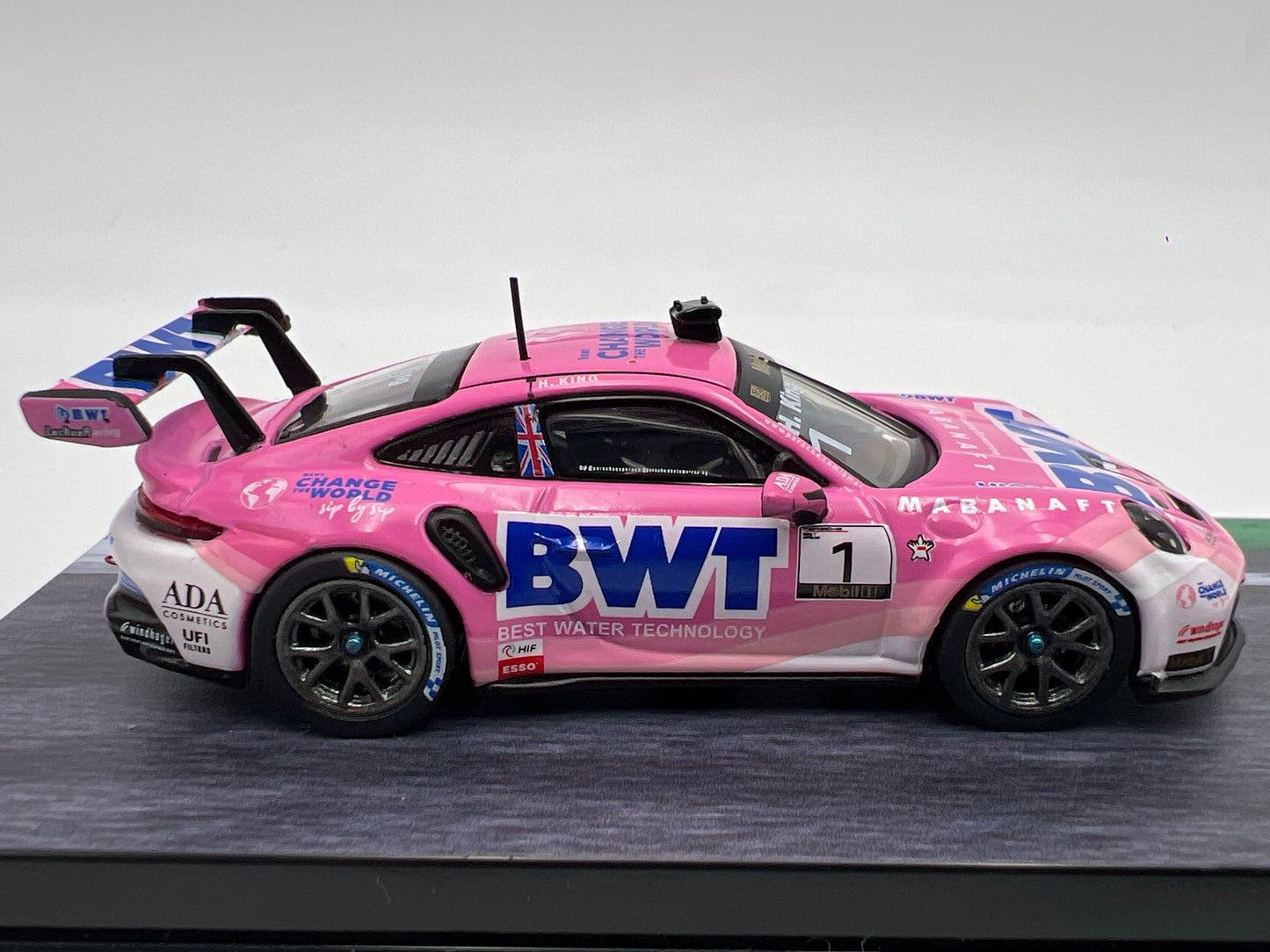 Tarmac Works x IXO Models Porsche 911 GT3 Cup 992 BWT Mobil 1 Supercup 2024