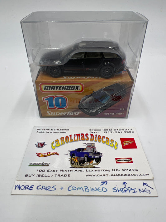 Matchbox Superfast #10 Audi RS6 Avant Black W/Gray Wheels