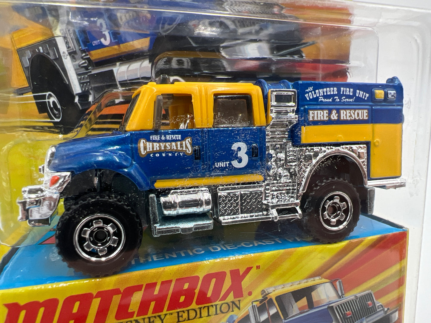 Matchbox Lesley Edition International Workstar Brush Fire Truck 2007 Blue/Yellow