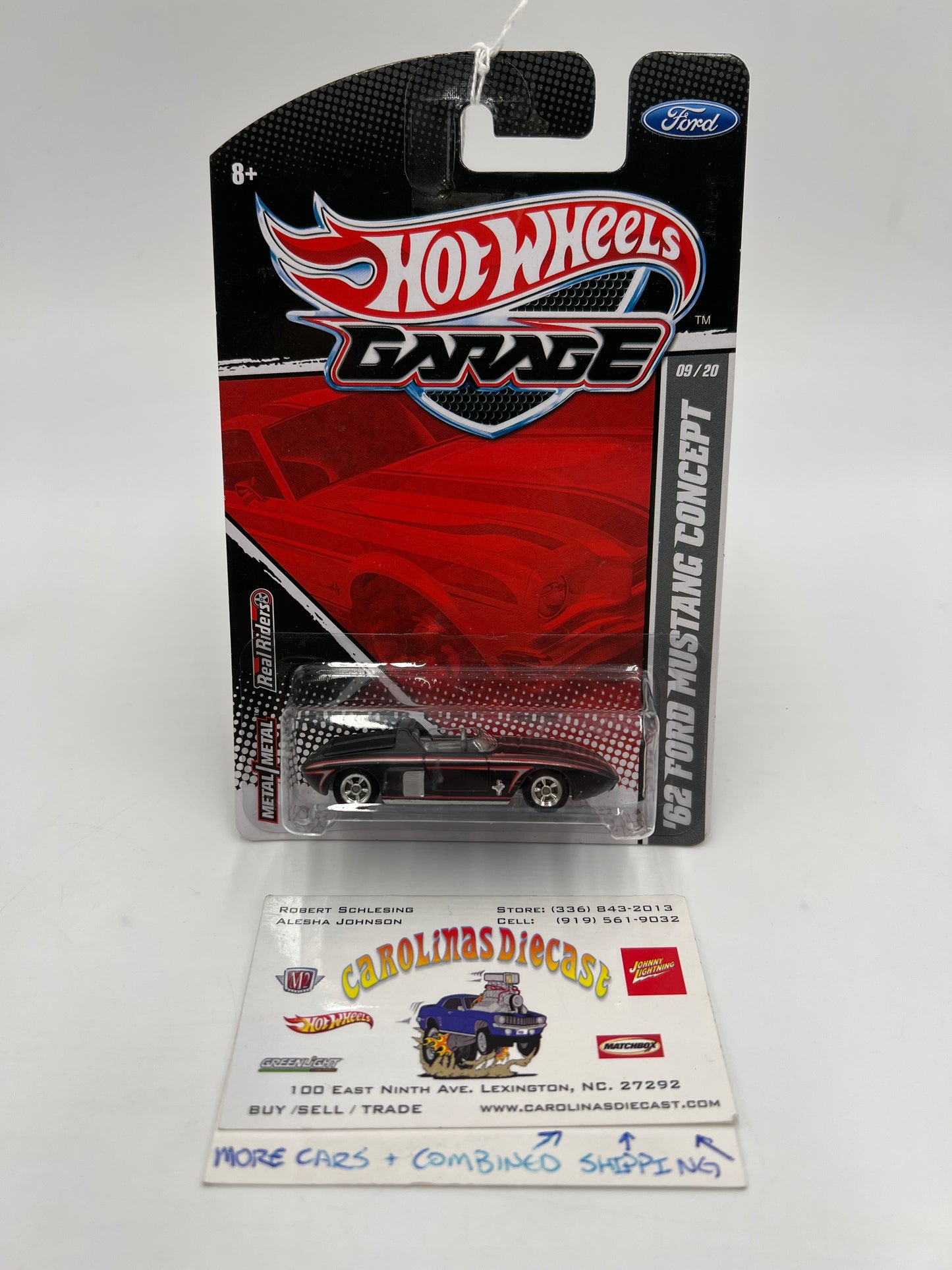Hot Wheels Premium Garage Series #9 62 Ford Mustang Concept Black