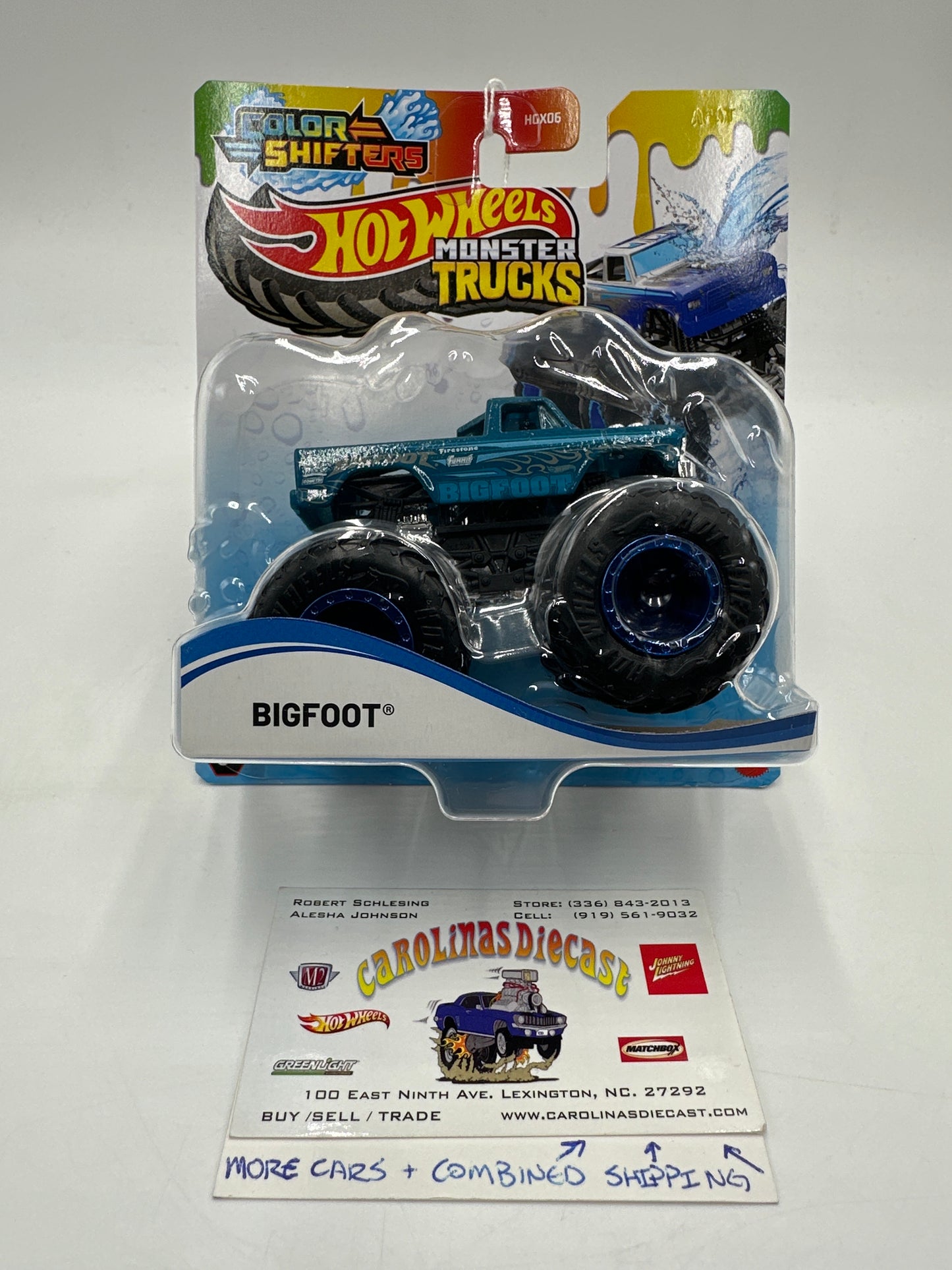 Hot wheels Monster Trucks Color Shifters Bigfoot 124D
