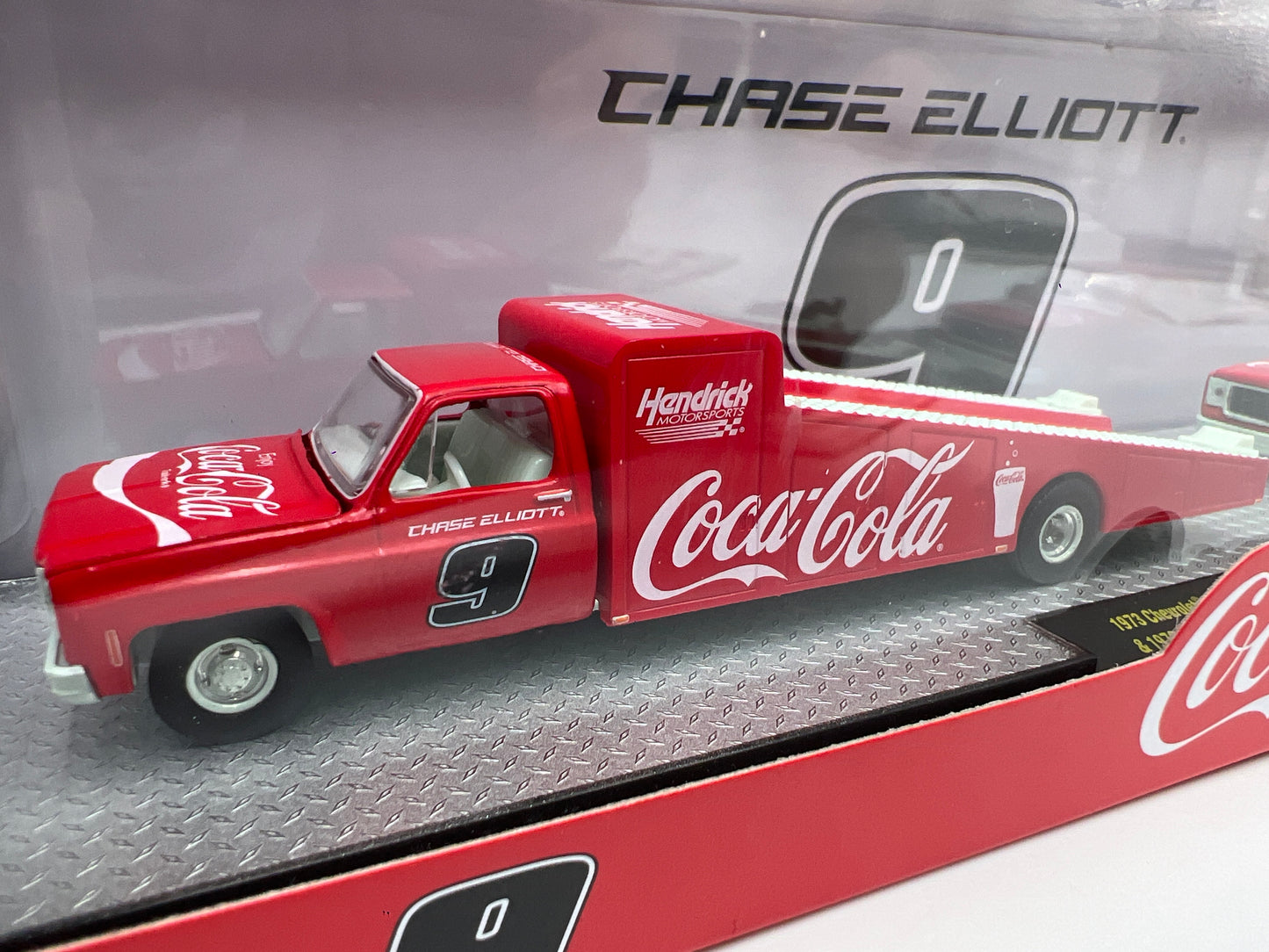 M2 Machines Haulers S04 CHASE Coca Cola Chase Elliot 1973 Wedge Truck & 1973 Chevrolet Cheyenne Super 10