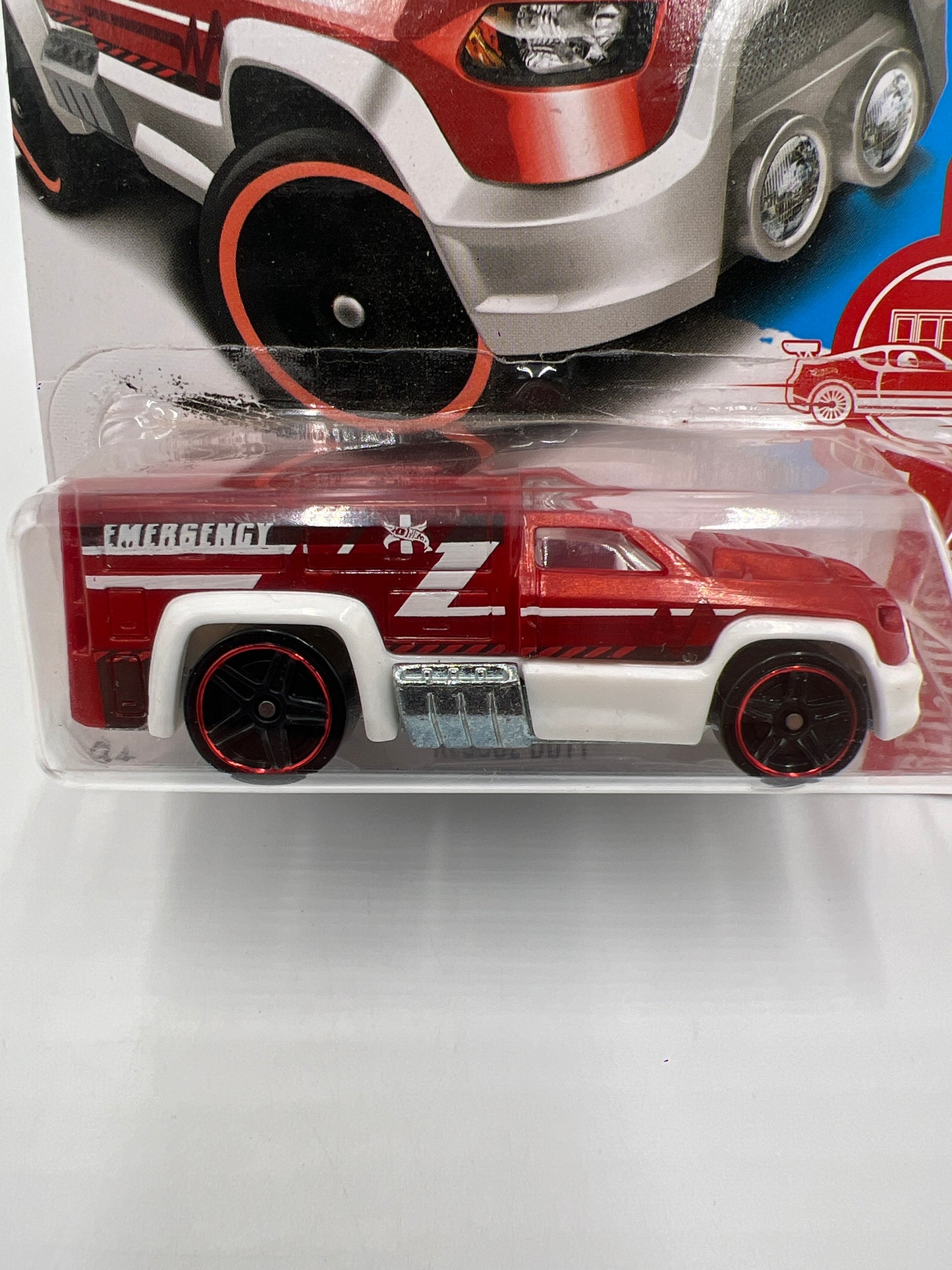 Hot Wheels Target Red Edition Rescue Duty Red Blister Not Perfect