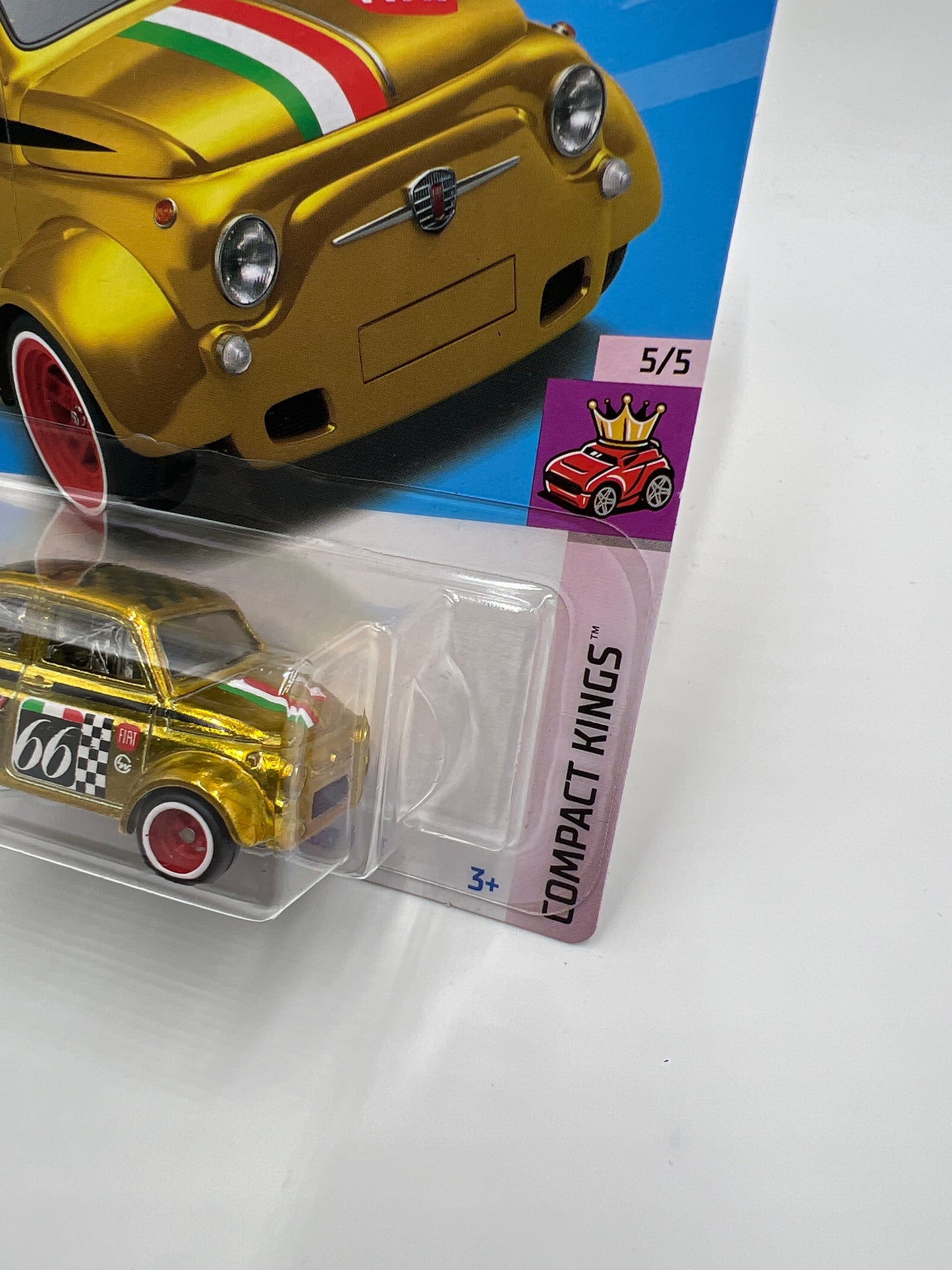 2024 Hot Wheels Super Treasure Hunt #117 60s Fiat 500D Modificado Gold W/Protector