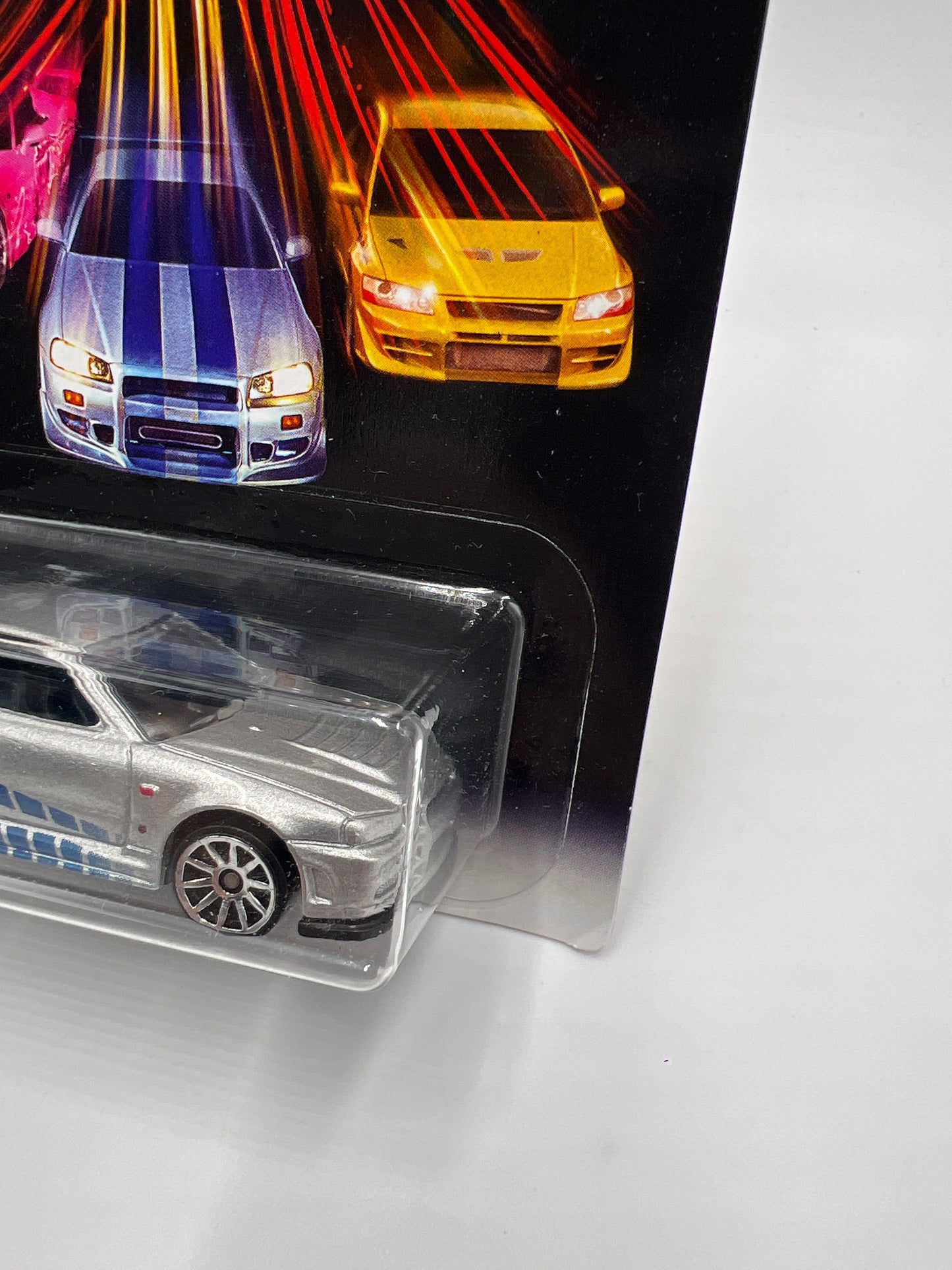 Hot Wheels Fast and Furious #2 Nissan Skyline GT-R R34 Silver W/Protector