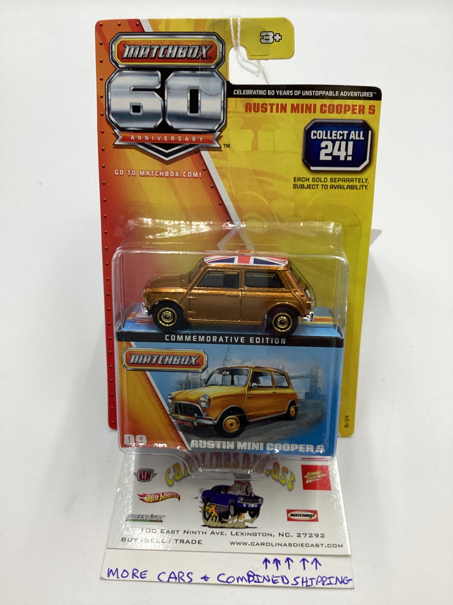 Matchbox 60th Anniversary #9 Austin Mini Cooper S Gold