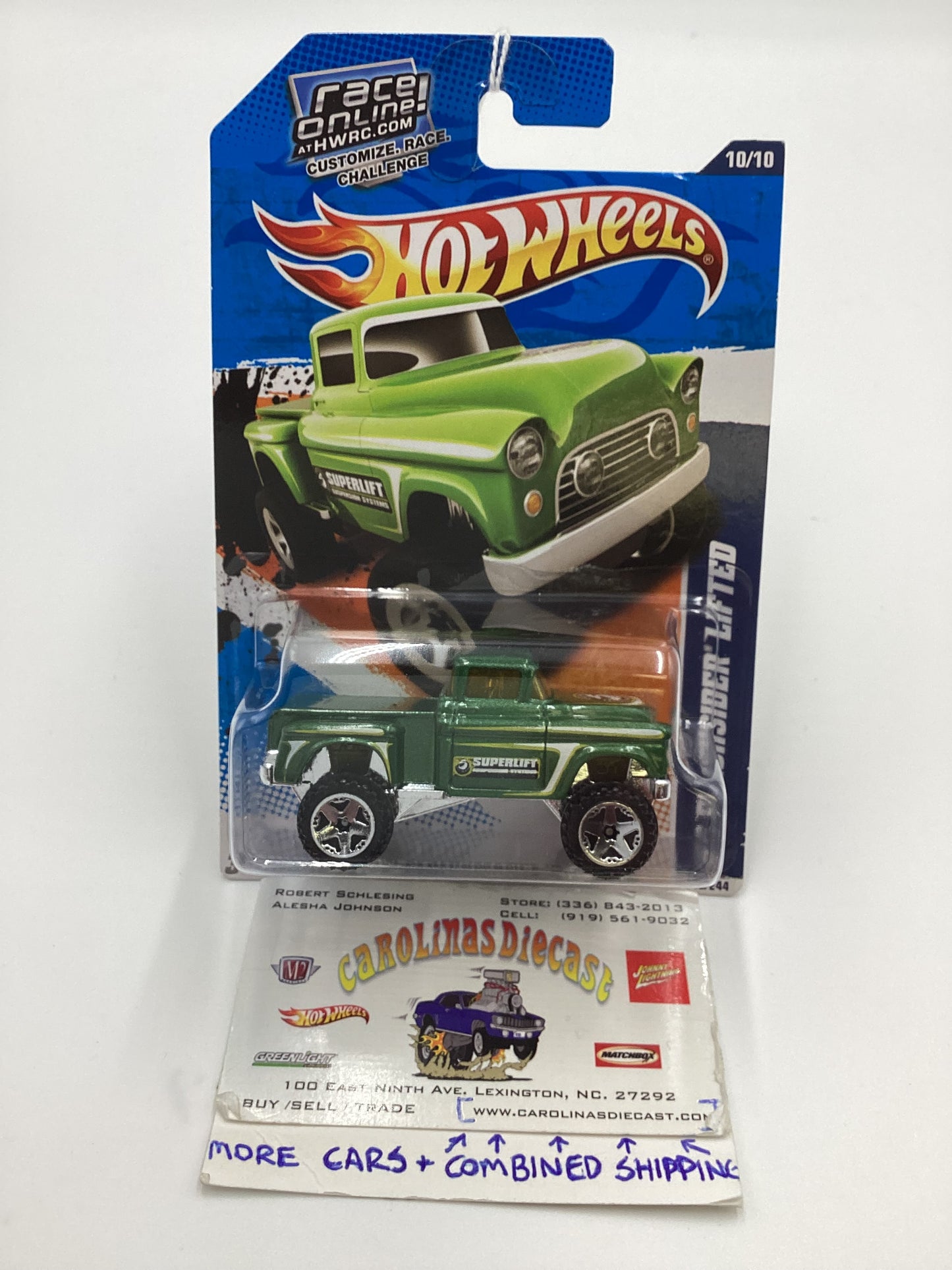 2011 Hot wheels #140 56 Flashsider Lifted Green