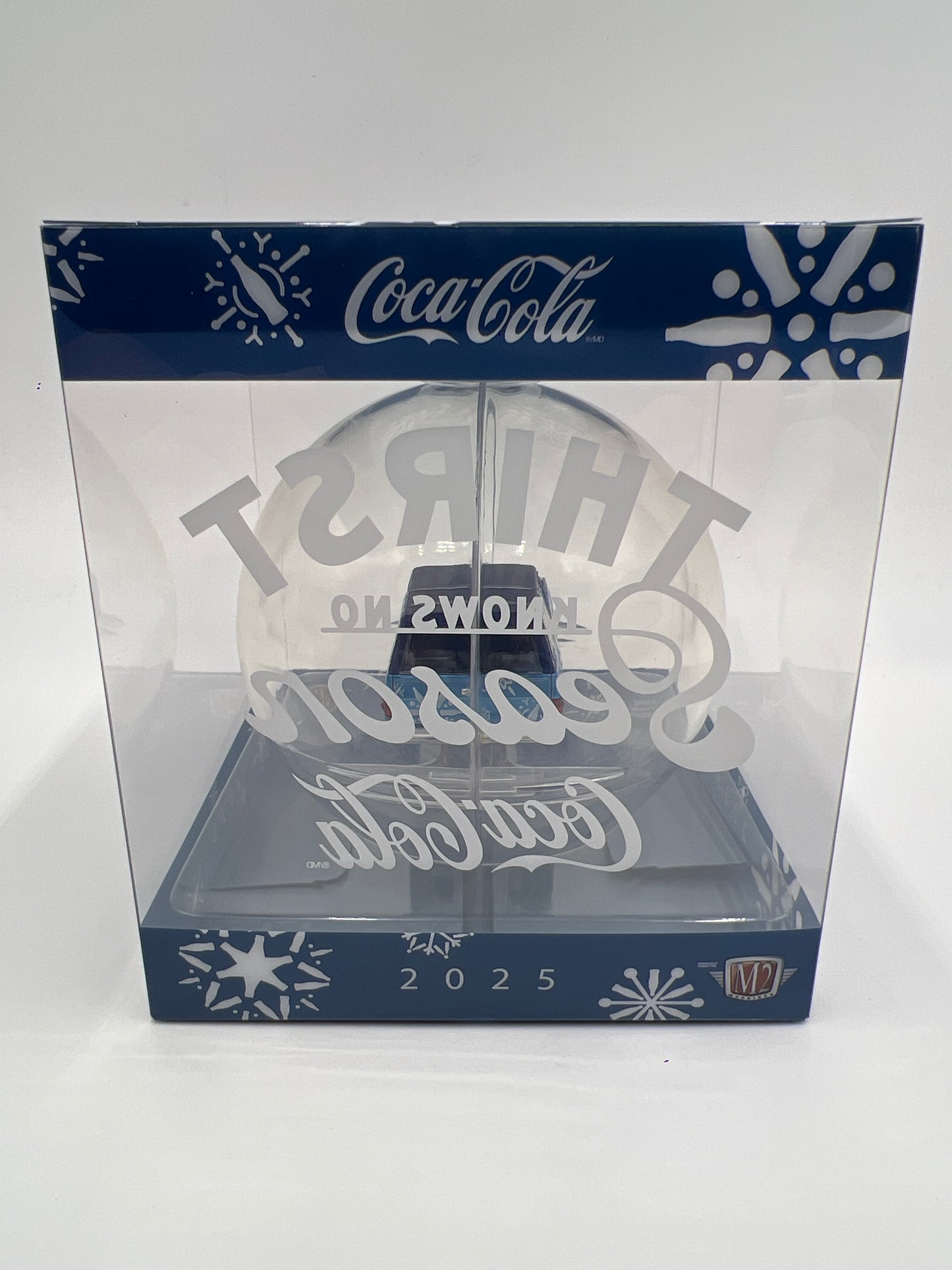2025 M2 Machines Coca Cola Holiday Christmas Ornaments 1973 Chevrolet K5 Blazer Blue