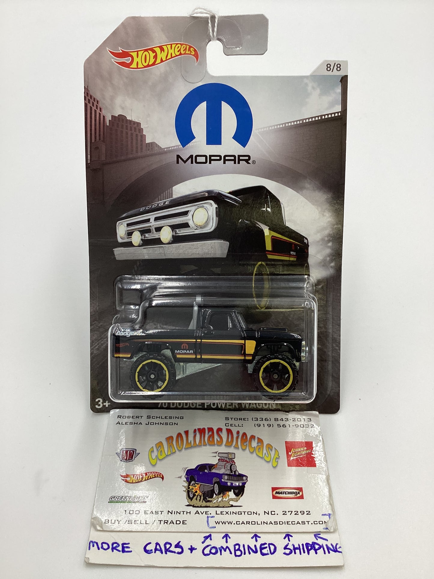 2018 Hot wheels Mopar series #8 70 Dodge Power Wagon Black