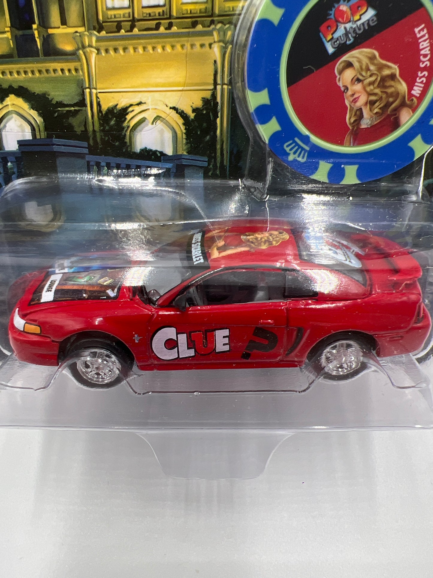 Johnny Lightning Pop Culture Clue Release 1 #3 2000 Ford Mustang Red 230E