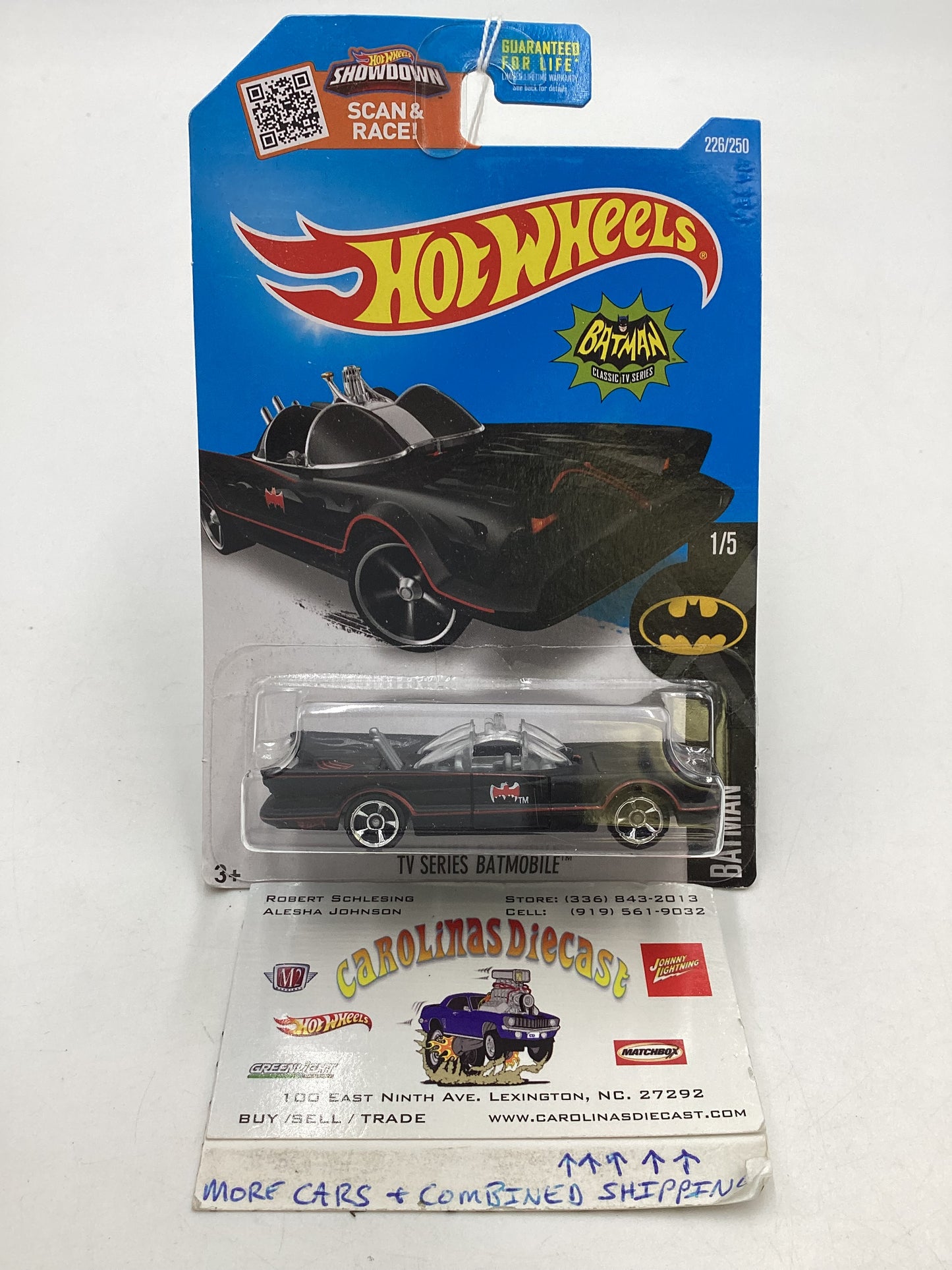 2016 Hot Wheels #226 TV Series Batmobile 119E