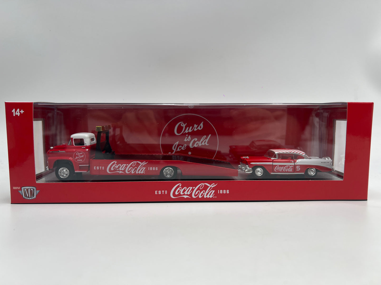 M2 Machines Haulers S03 Coca Cola 1958 Chevrolet Spartan LCF & 1956 Bel Air