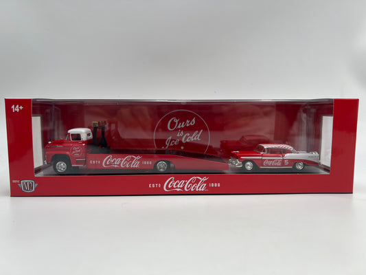 M2 Machines Haulers S03 Coca Cola 1958 Chevrolet Spartan LCF & 1956 Bel Air