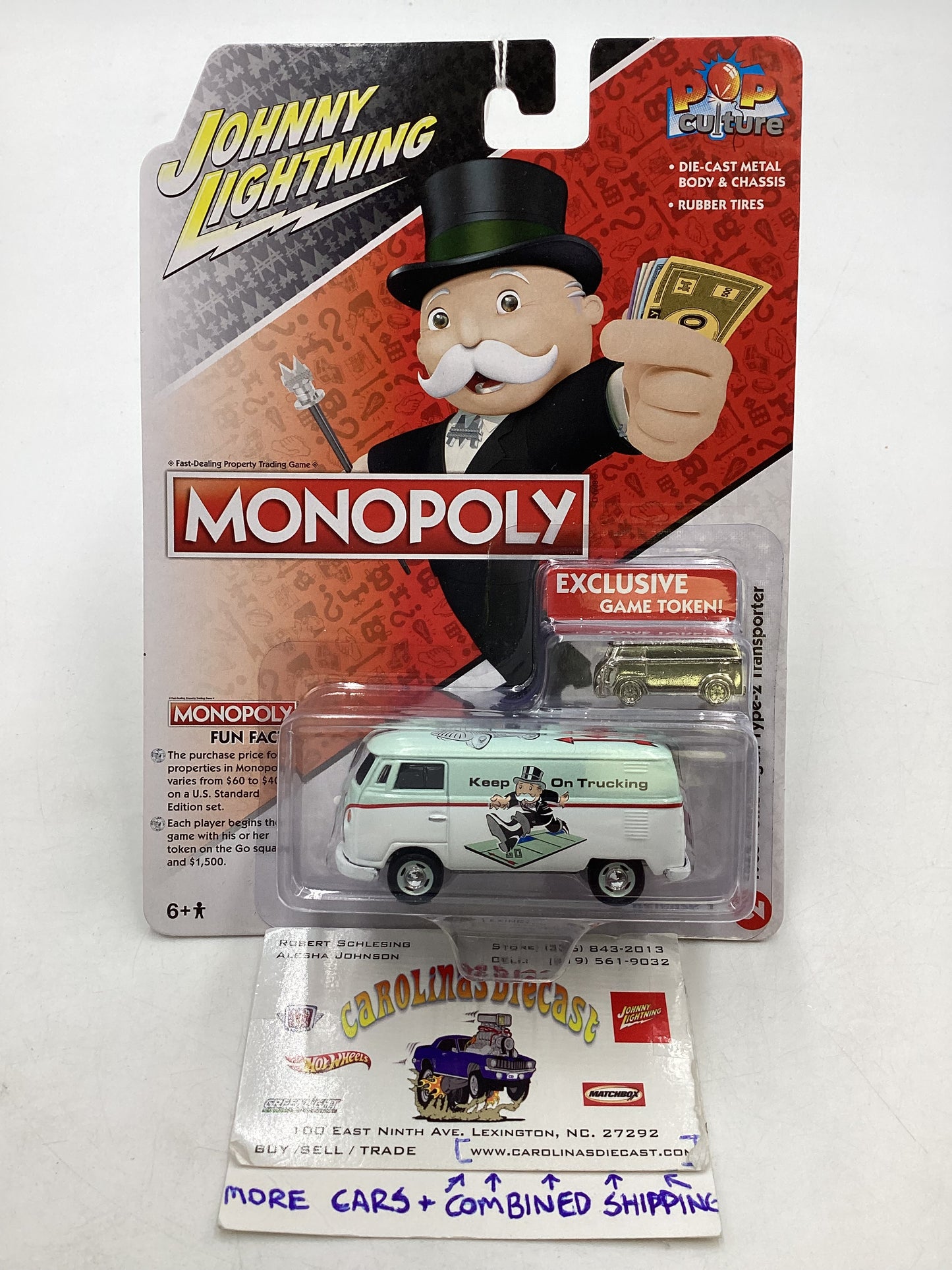 Johnny Lightning Monopoly 1965 Volkswagen Type-2 Transporter 185C