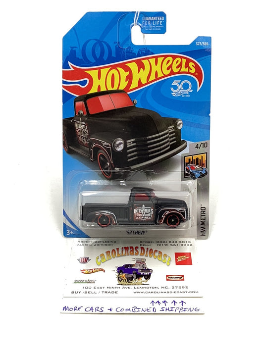 2018 Hot Wheels #327 52 Chevy US Card 7F