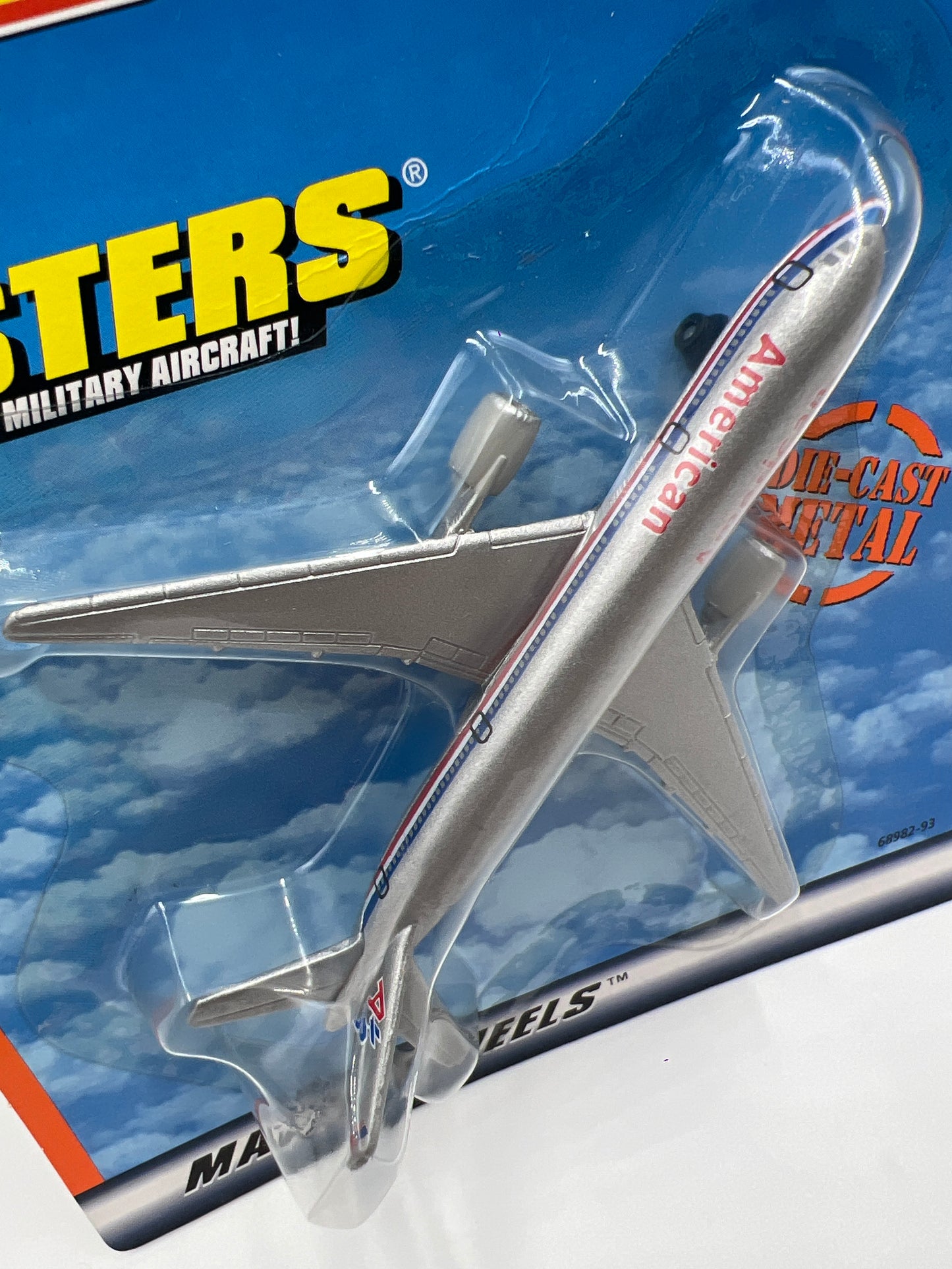Matchbox Sky Busters Commercial American Airlines Boeing 767 Silver VV3
