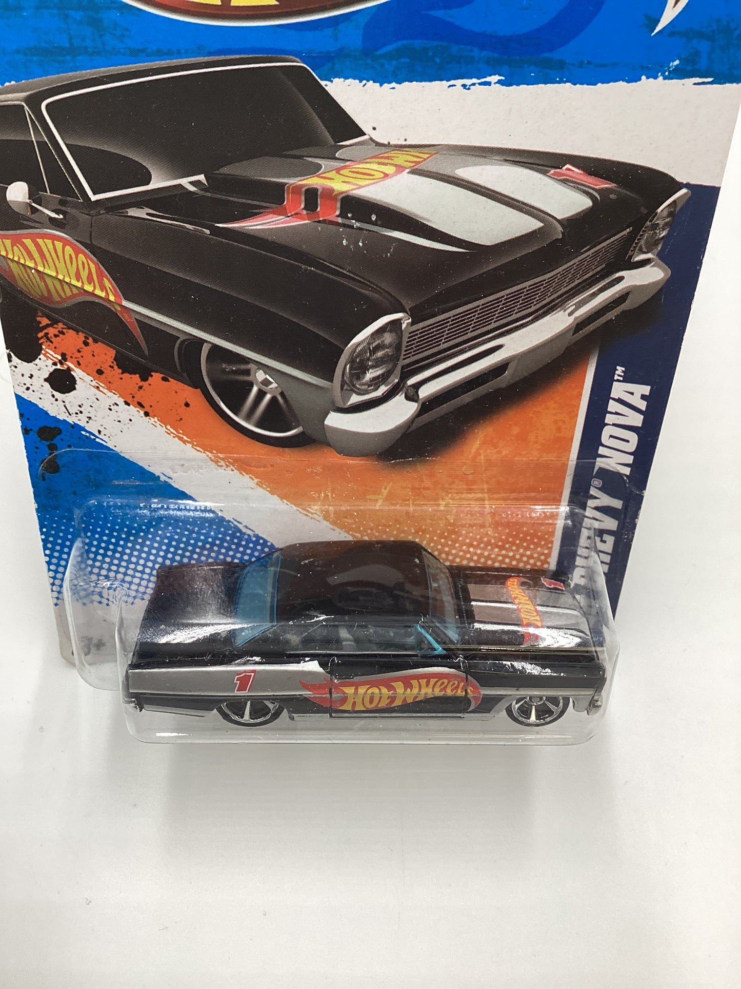 2011 Hot Wheels #154 66 Chevy Nova Black 11C