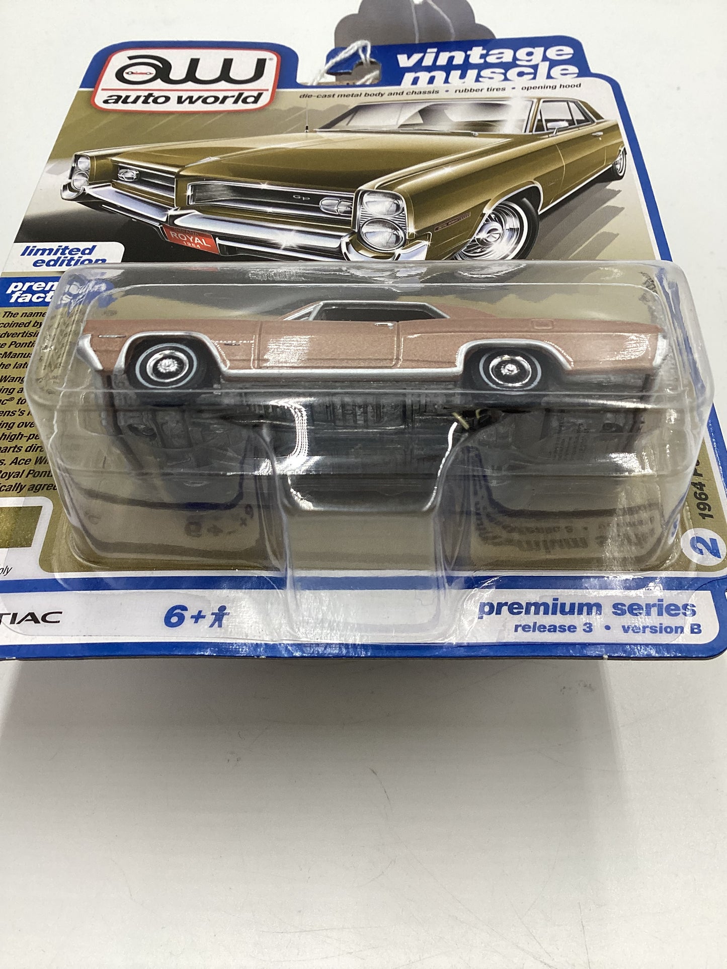 Auto World Vintage Muscle Release 3 Version B 1964 Pontiac Grand Prix Royal Bobcat Bronze 183F