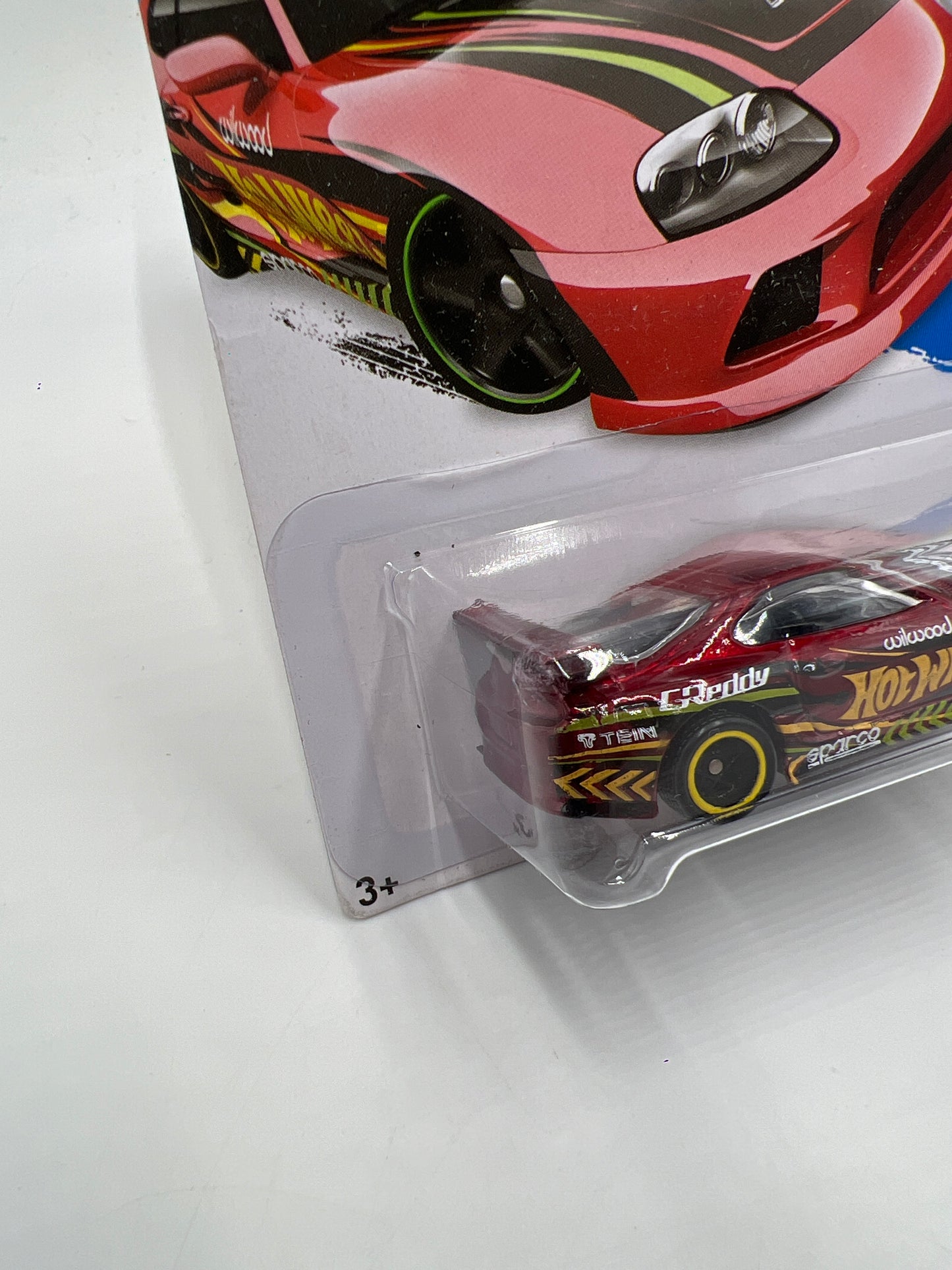 2015 Hot Wheels Super Treasure Hunt #201 Toyota Supra Red W/Protector