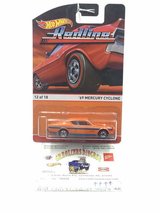Hot wheels heritage series Redline 69 Mercury Cyclone 12/18 II5