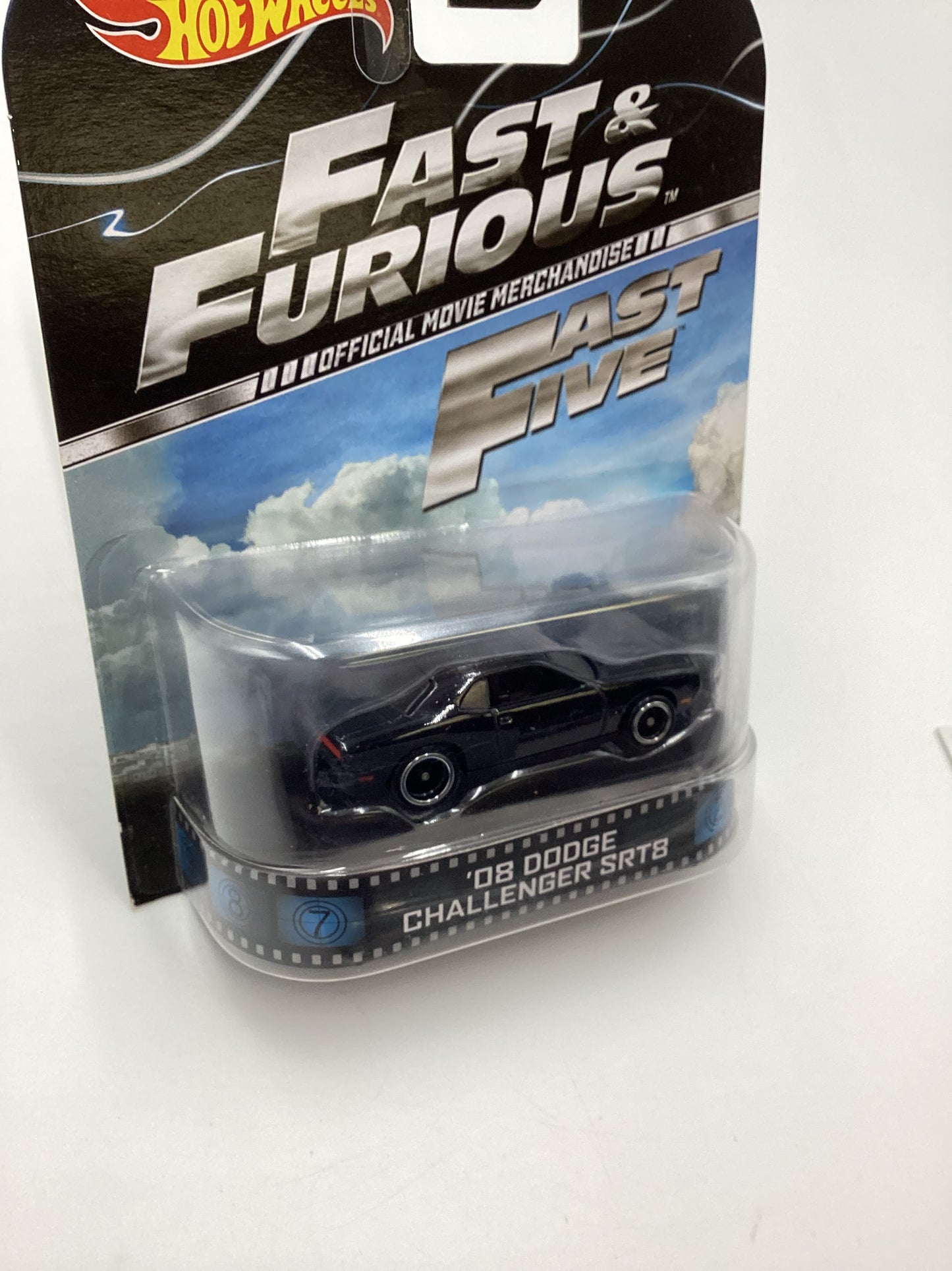 Hot wheels Retro Entertainment Fast & Furious 08 Dodge Challenger SRT8 Black W/Protector