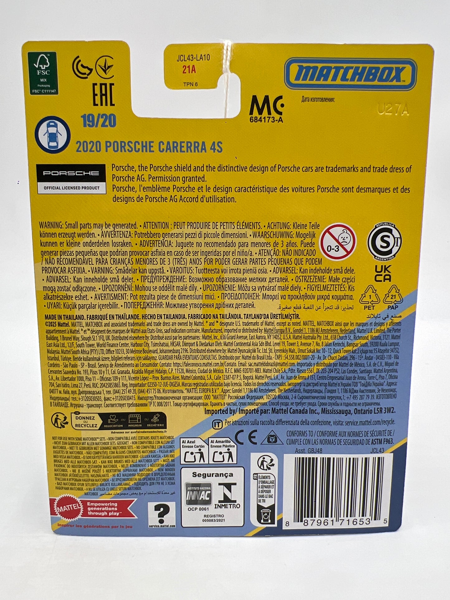 2025 Matchbox Collectors #19 2020 Porsche Carrera 4S Pink 169K