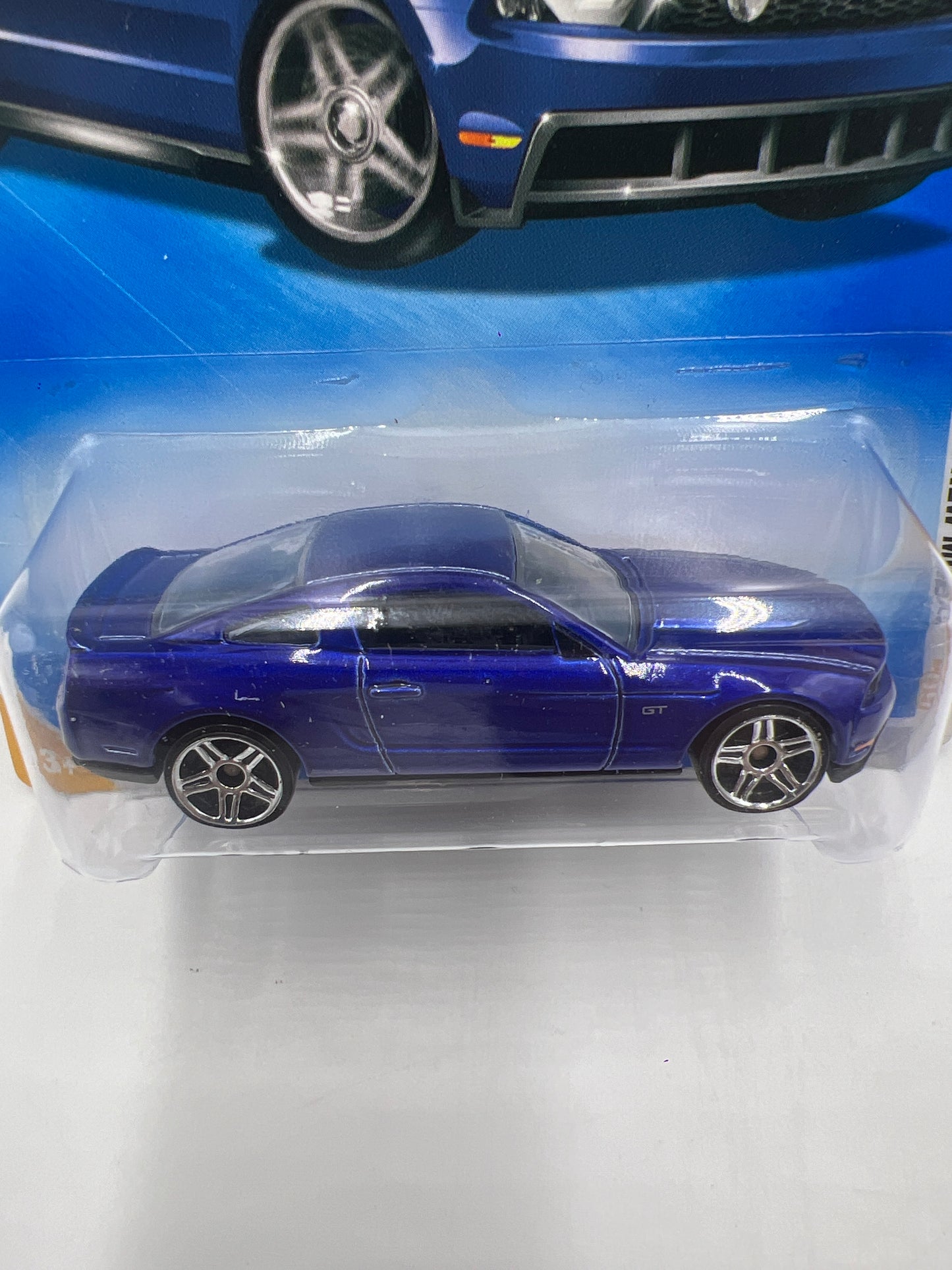 2009 Hot Wheels New Models #041 2010 Ford Mustang GT Blue 35E