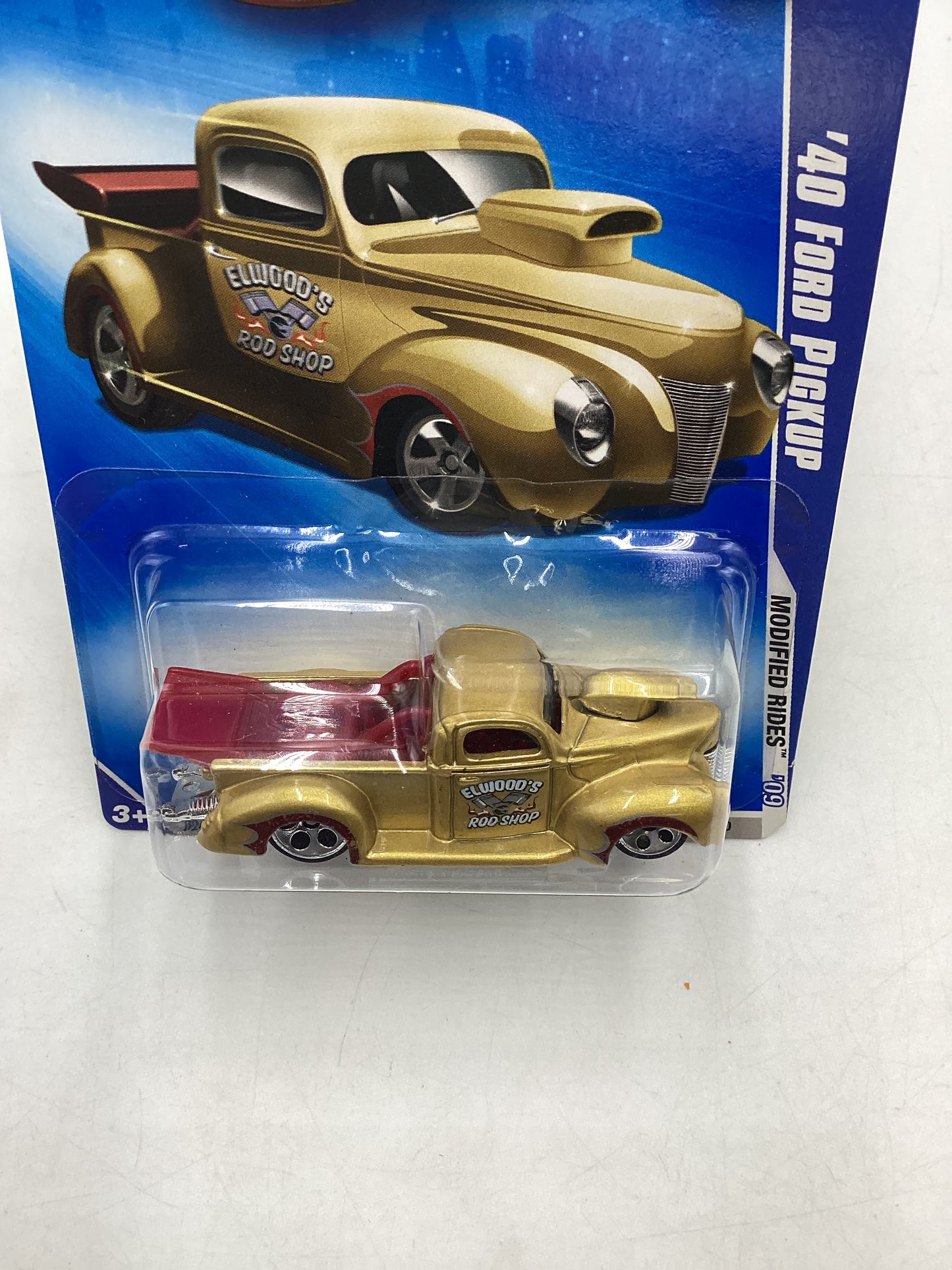 2009 Hot Wheels Modified Rides #164 40 Ford Pickup Gold 5 Dot Wheels 28E