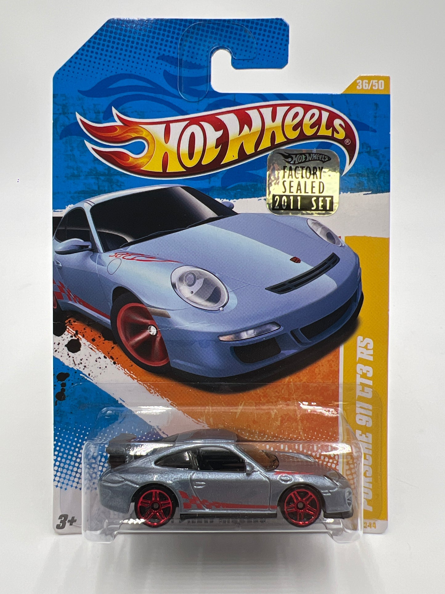 2011 Hot Wheels Factory Sealed New Models #36 Porsche 911 GT3 RS Gray W/Protector