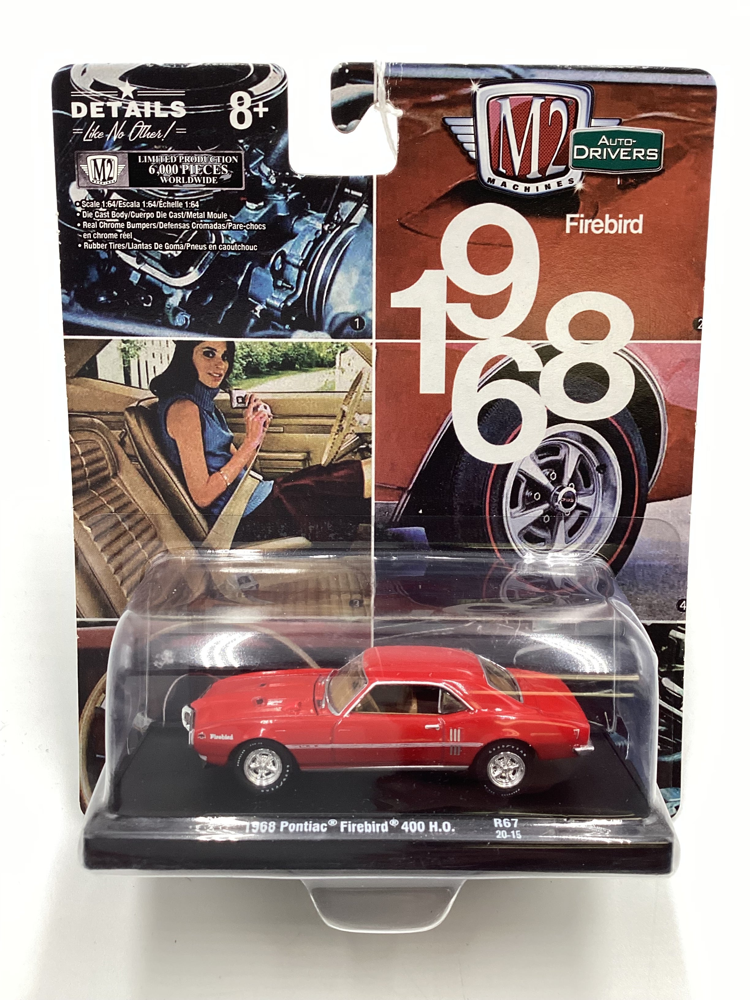 M2 Machines Auto Driver Pontiac 1968 Pontiac Firebird 400 H.O. Red