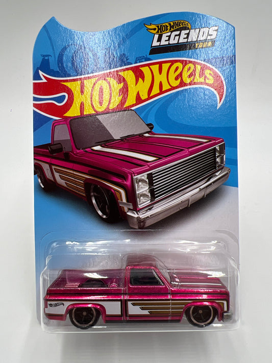 2021 Hot Wheels Legends Tour 83 Chevy Silverado Pink W/Protector