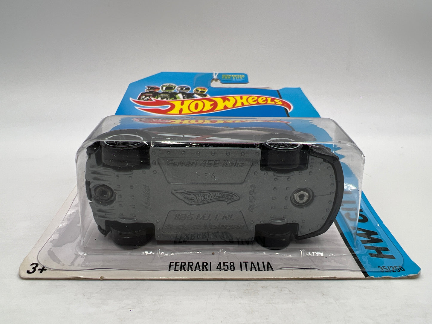 2014 Hot Wheels City #35 Ferrari 458 Italia Black