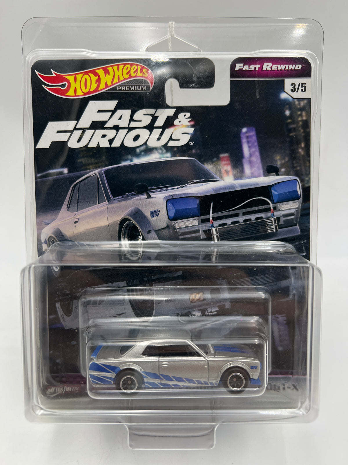 Hot Wheels Premium Fast & Furious Fast Rewind #3 Nissan Skyline HT 2000GT-X W/Protector