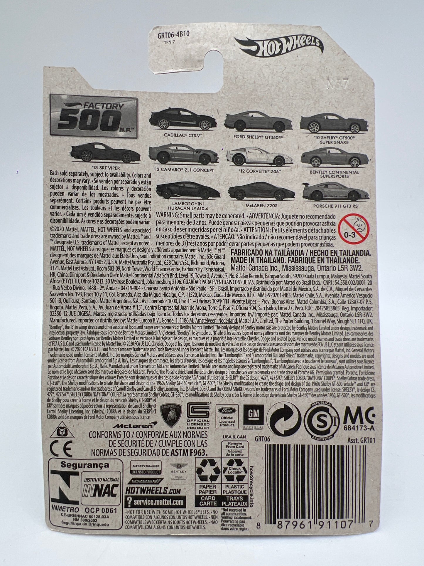 Hot Wheels Factory 500 HP #5 12 Corvette Z06 White 167E