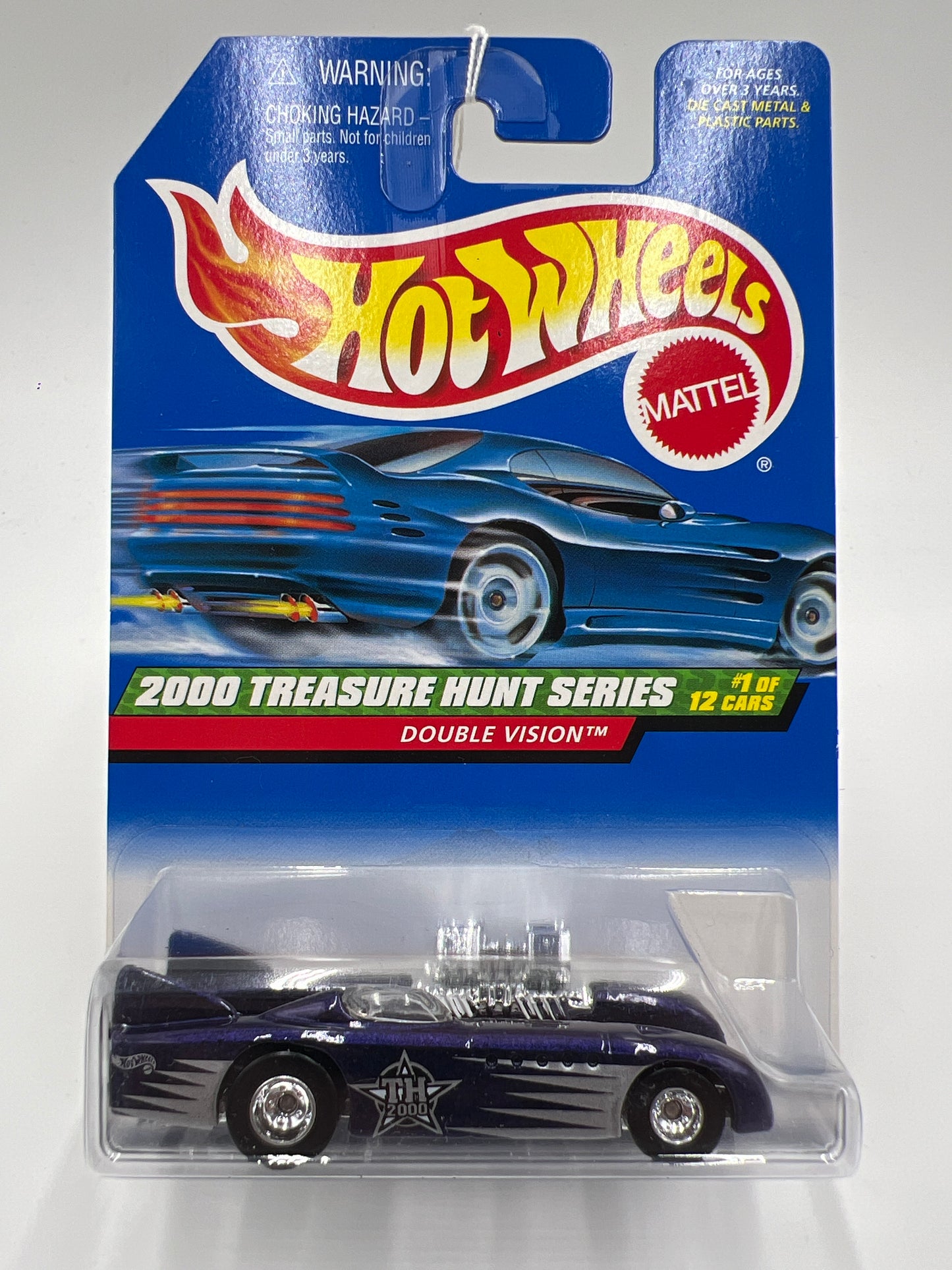 2000 Hot Wheels Treasure Hunt Real Riders #49 Double Vision Purple 275E