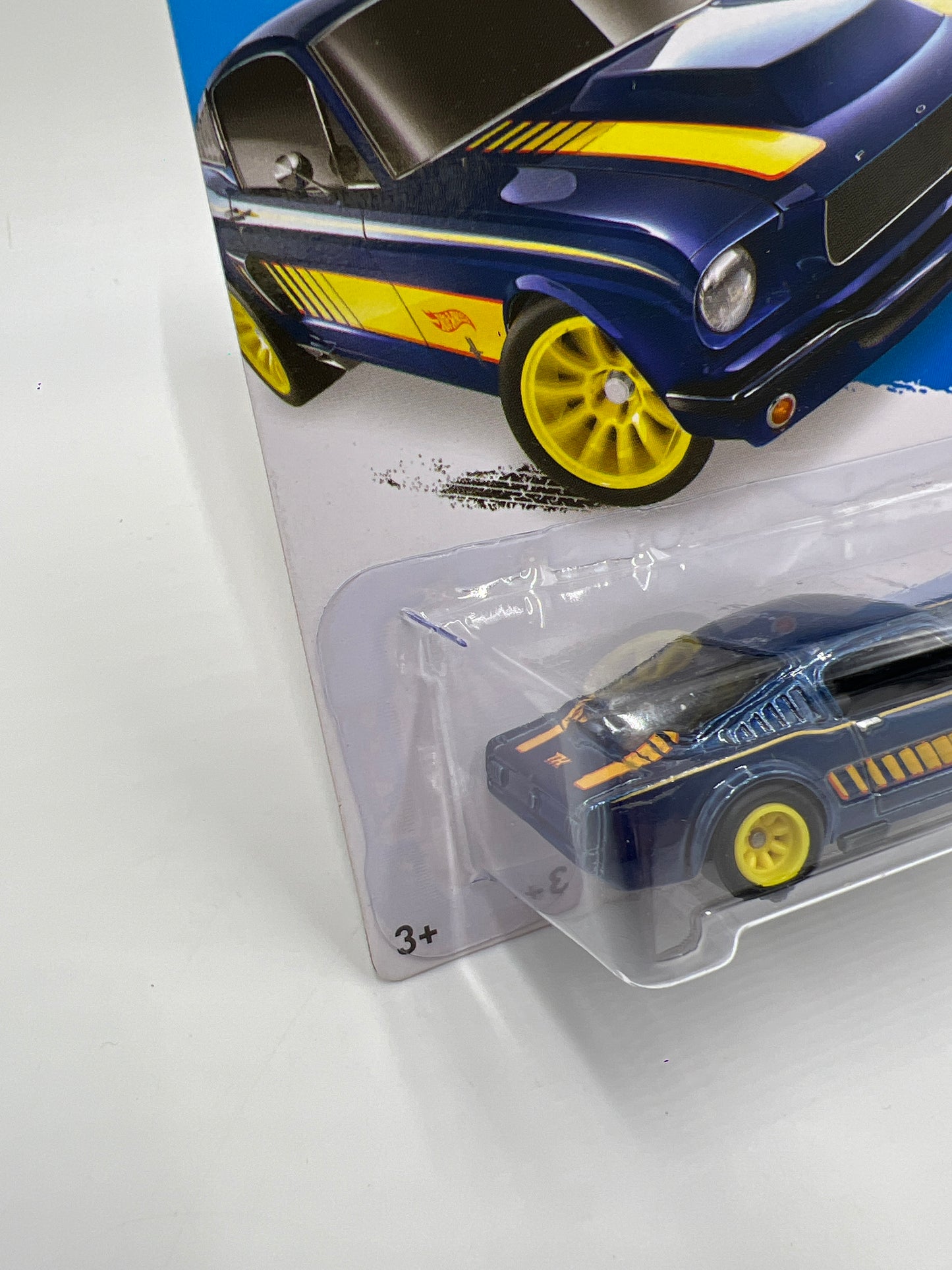 2015 Hot Wheels Super Treasure Hunt #242 65 Mustang 2+2 Fastback Blue W/Protector